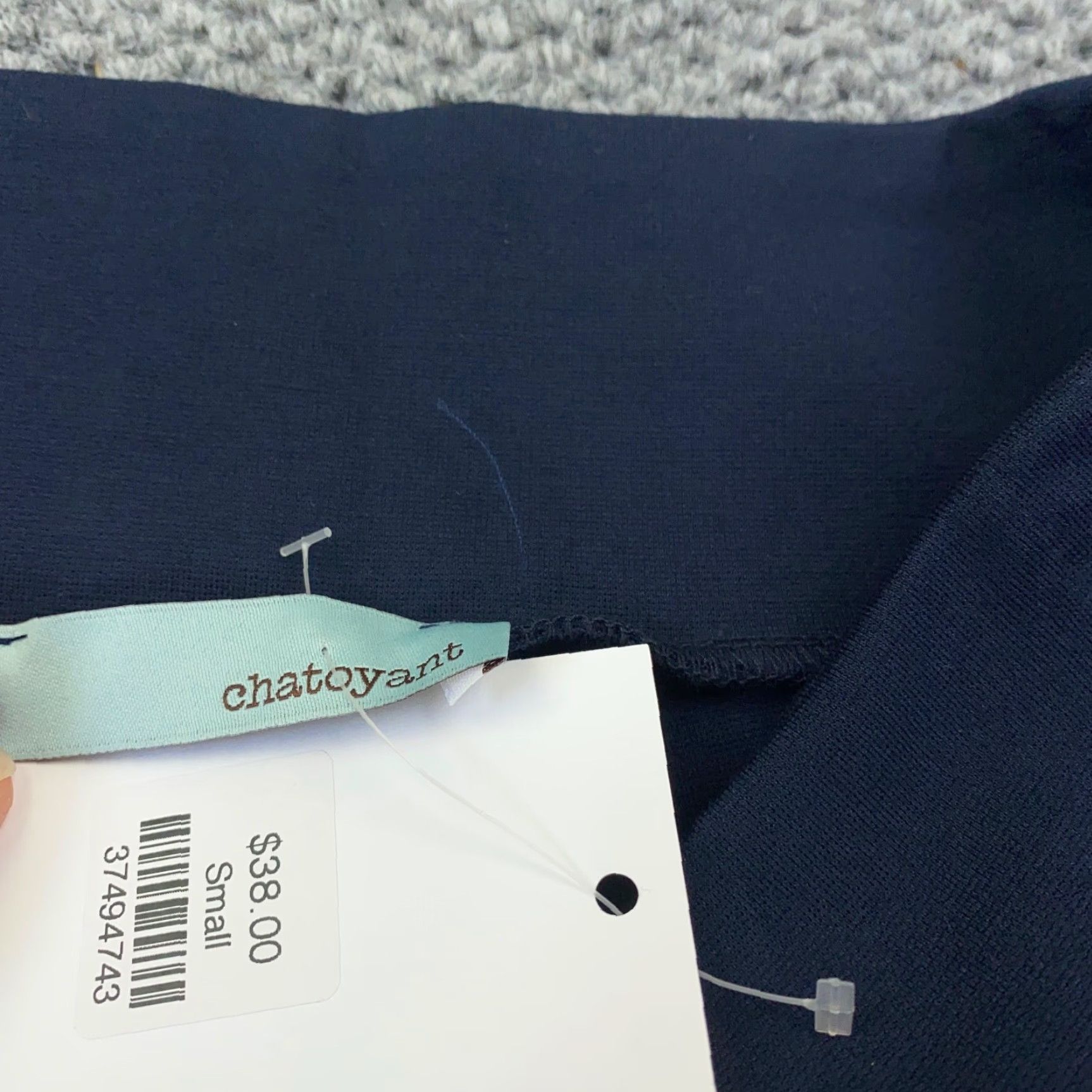 Vintage Chatoyant Womens Leggings Small Blue Mid Rise Pockets Stretch Size 28" / US 6 / IT 42 - 6 Thumbnail