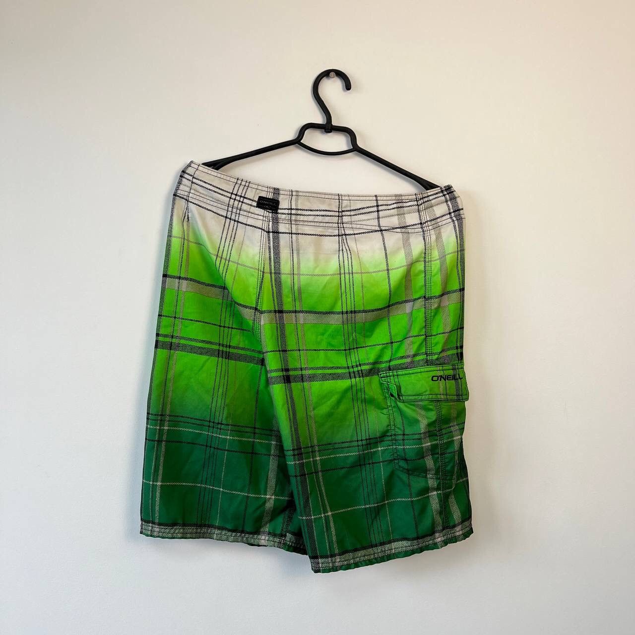 O'Neill VINTAGE ONEILL BIG LOGO SWIM BOARD SURF NYLON SHORTS Y2K Size US 33 - 9 Thumbnail