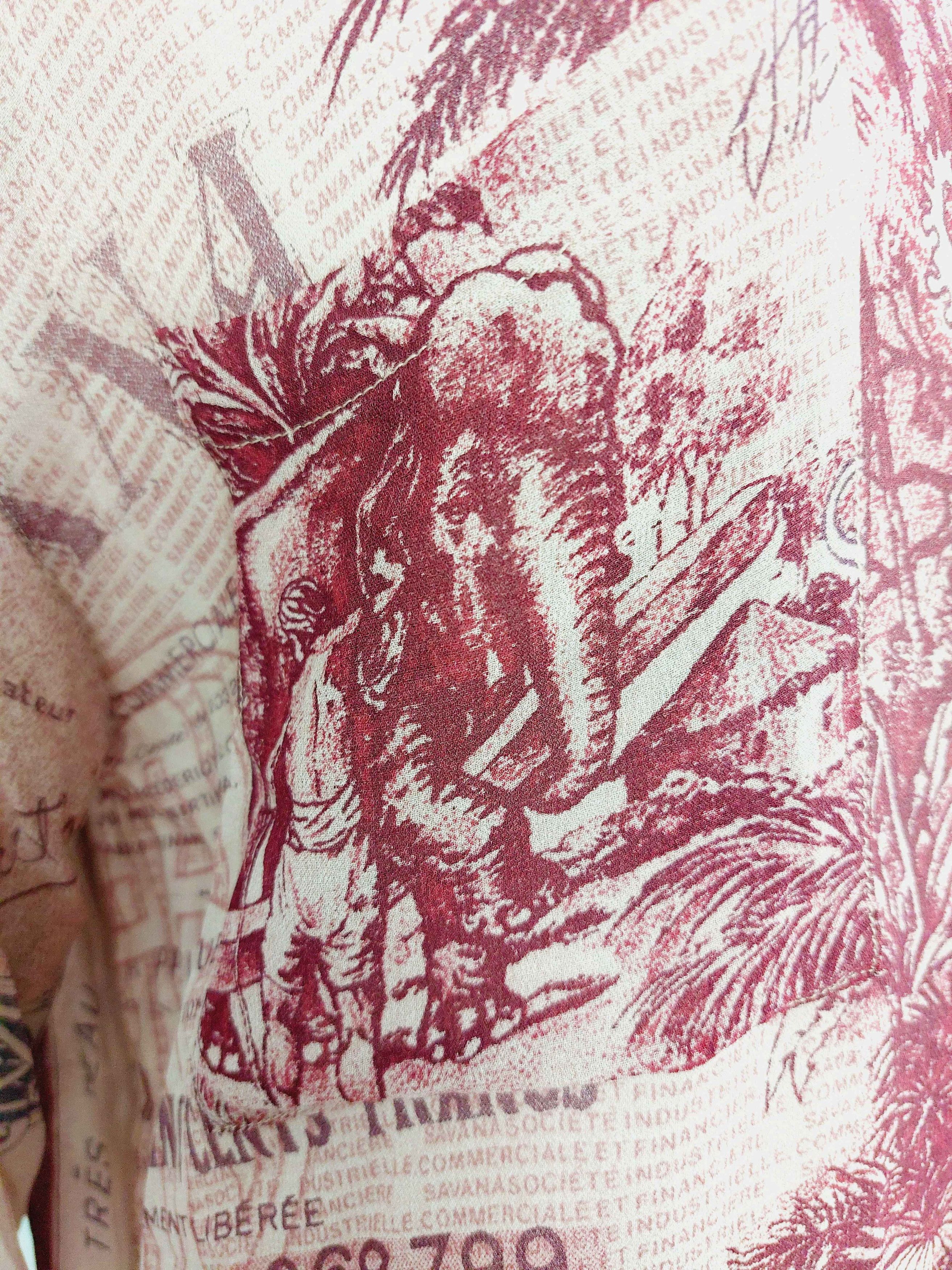 Jean Paul Gaultier 1986 Jean Paul Gaultier Pour Gibo Savana Africa Stamp Shirt Size US M / EU 48-50 / 2 - 6 Thumbnail