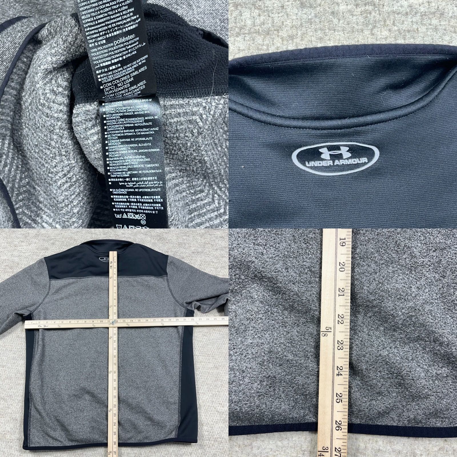 Under Armour Under Armour Sweater Men Large Gray Pullover Quarter 1/4 Zip Loose Cold Gear Size US L / EU 52-54 / 3 - 8 Thumbnail