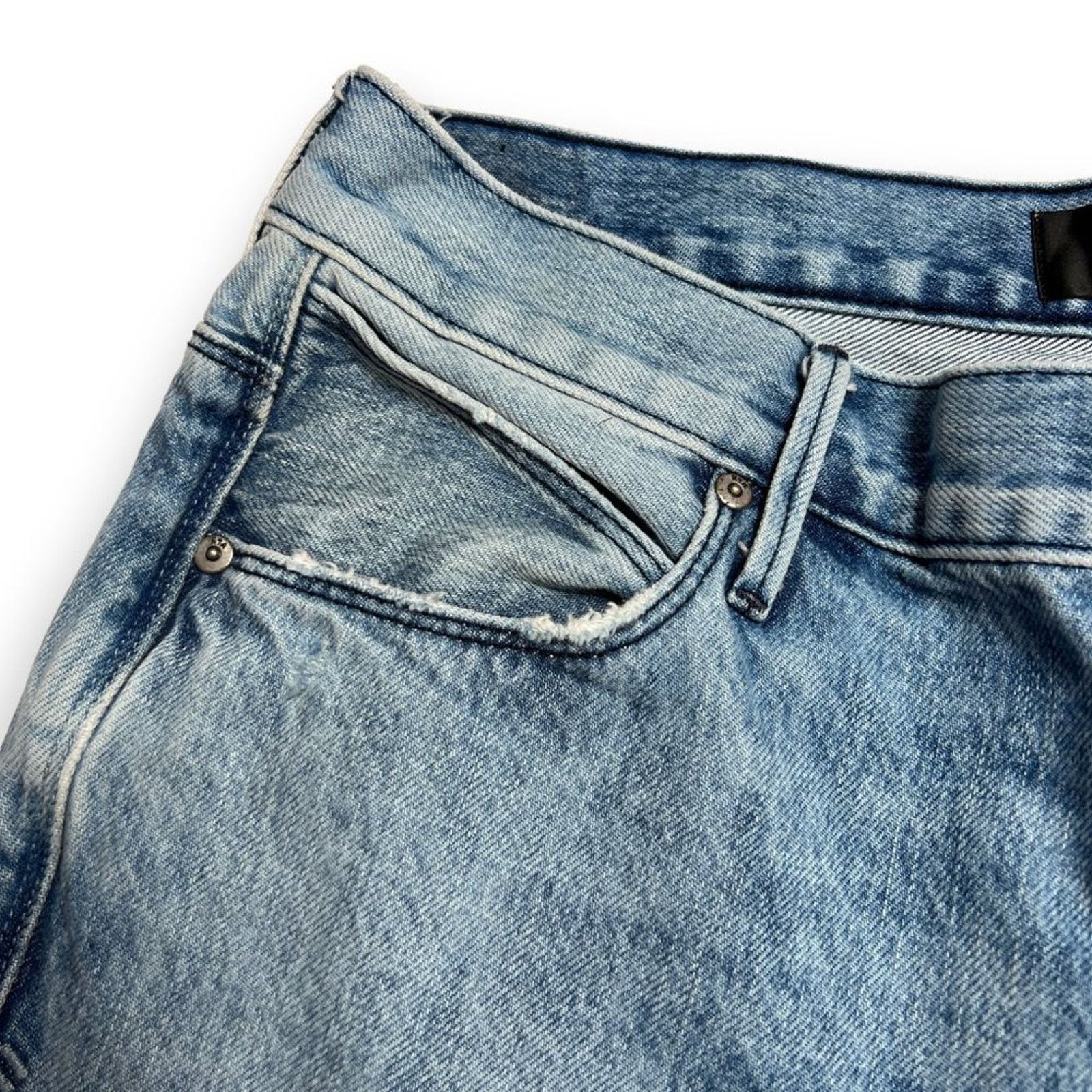 Rta RTA Ryder Straight Jeans Light Blue Frayed Hem Size 29 Size 29" - 15 Thumbnail