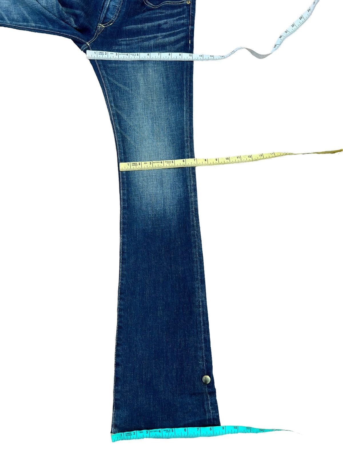 20471120 RICO Japan Fade Blue Denim Bootcut Jeans Size US 29 - 3 Thumbnail