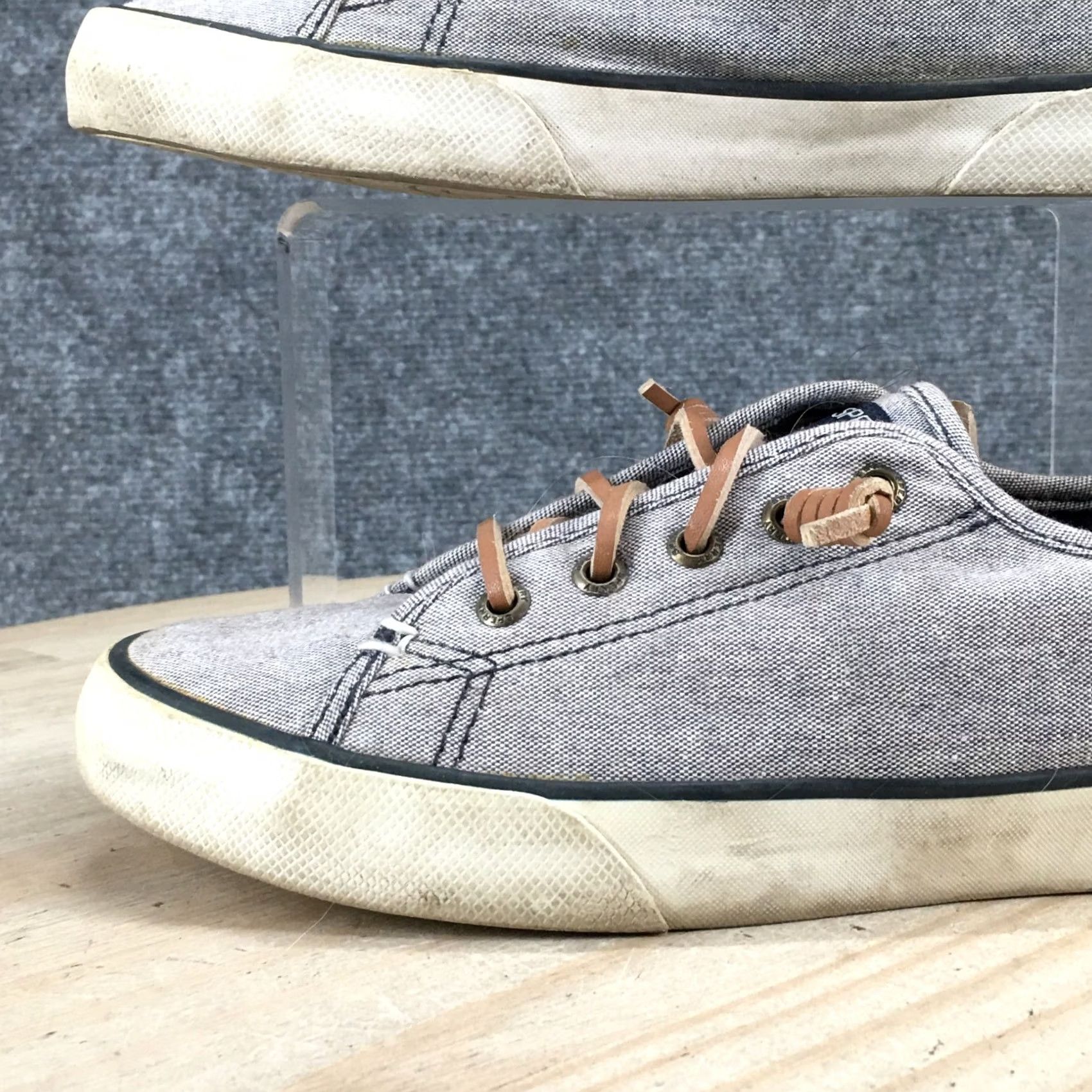 Sperry Sperry Top Sider Shoes Womens 7M Pier View Sneakers Gray Canvas Low Top Size M / US 6-8 / IT 42-44 - 4 Thumbnail