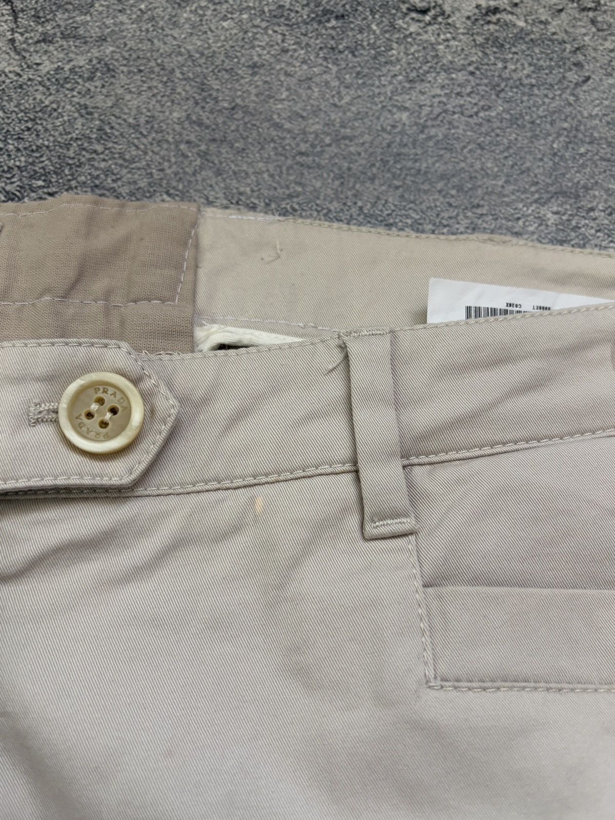 Prada PRADA Milano Beige Cotton Chino Designer Trousers IT 46 Size 32" / US 10 / IT 46 - 4 Thumbnail