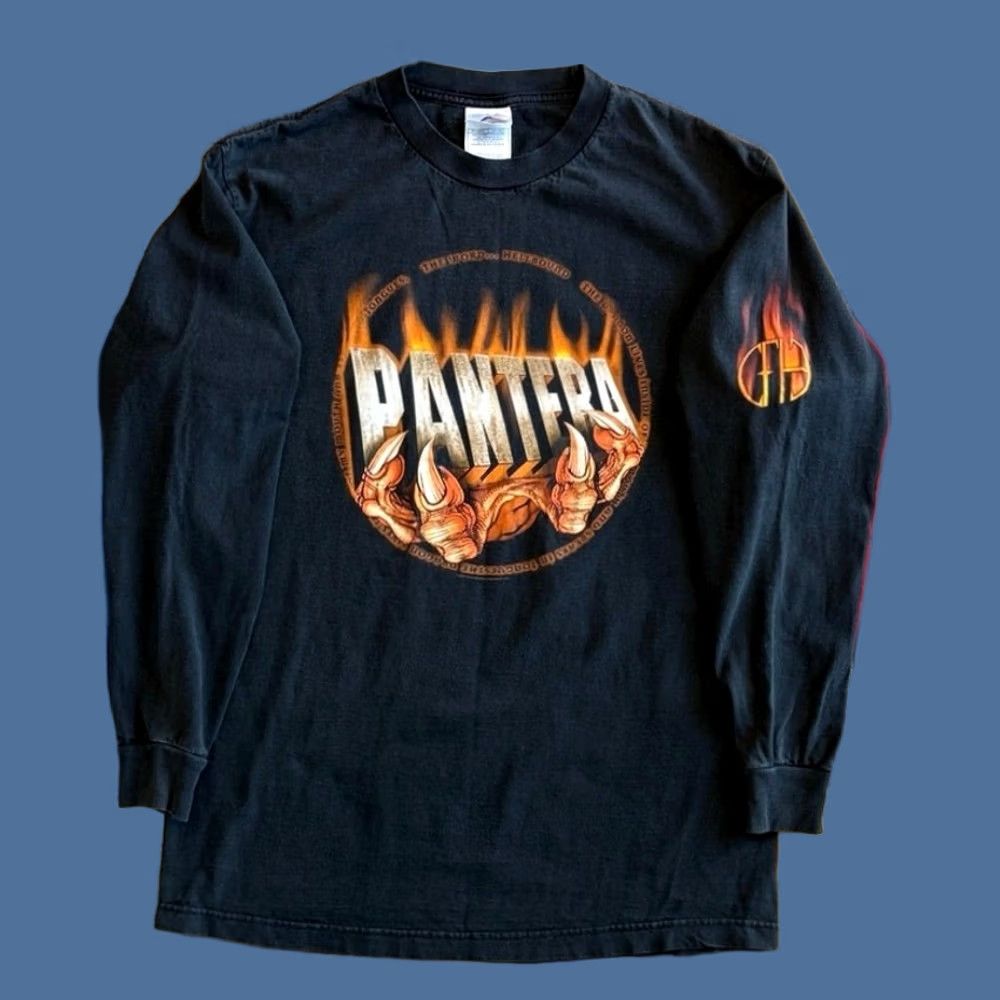 AAA VINTAGE Pantera Metal Band Y2K Rock Music Long Sleeve T-Shirt Large Mens Black 2003 Size US L / EU 52-54 / 3 - 1 Thumbnail