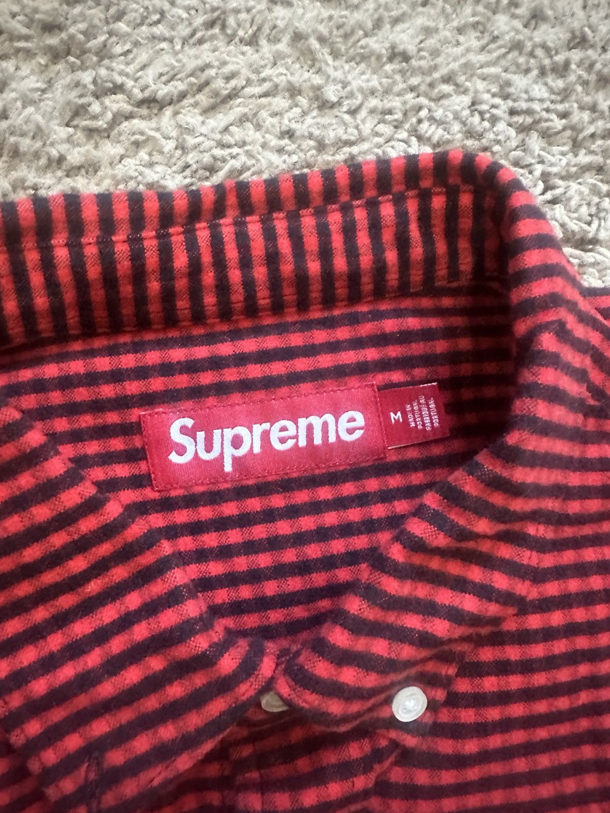 Supreme Supreme Flannel 24 Red Squared Size US M / EU 48-50 / 2 - 2 Thumbnail