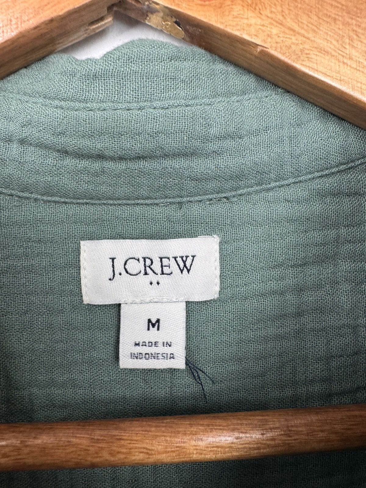 J.Crew J.Crew Men Muslin Long Sleeve Shirt Green Size M Size US M / EU 48-50 / 2 - 7 Thumbnail