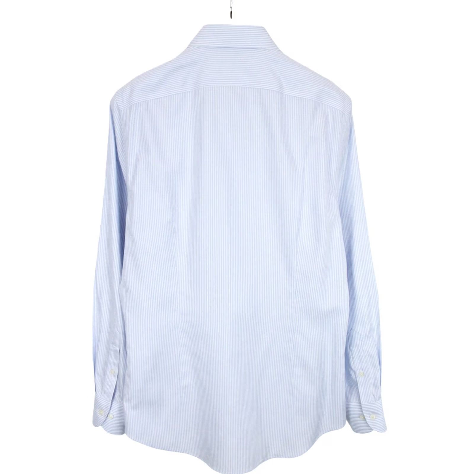 Suitsupply Suitsupply Try On Extra Slim Fit Formal Shirt Men's 42/16 1/2 Striped Cutaway Shirt Men Blue 42/16 1/2 Slim Fit Dress Shirt Button-Up Long Sleeve Size 42R - 2 Thumbnail