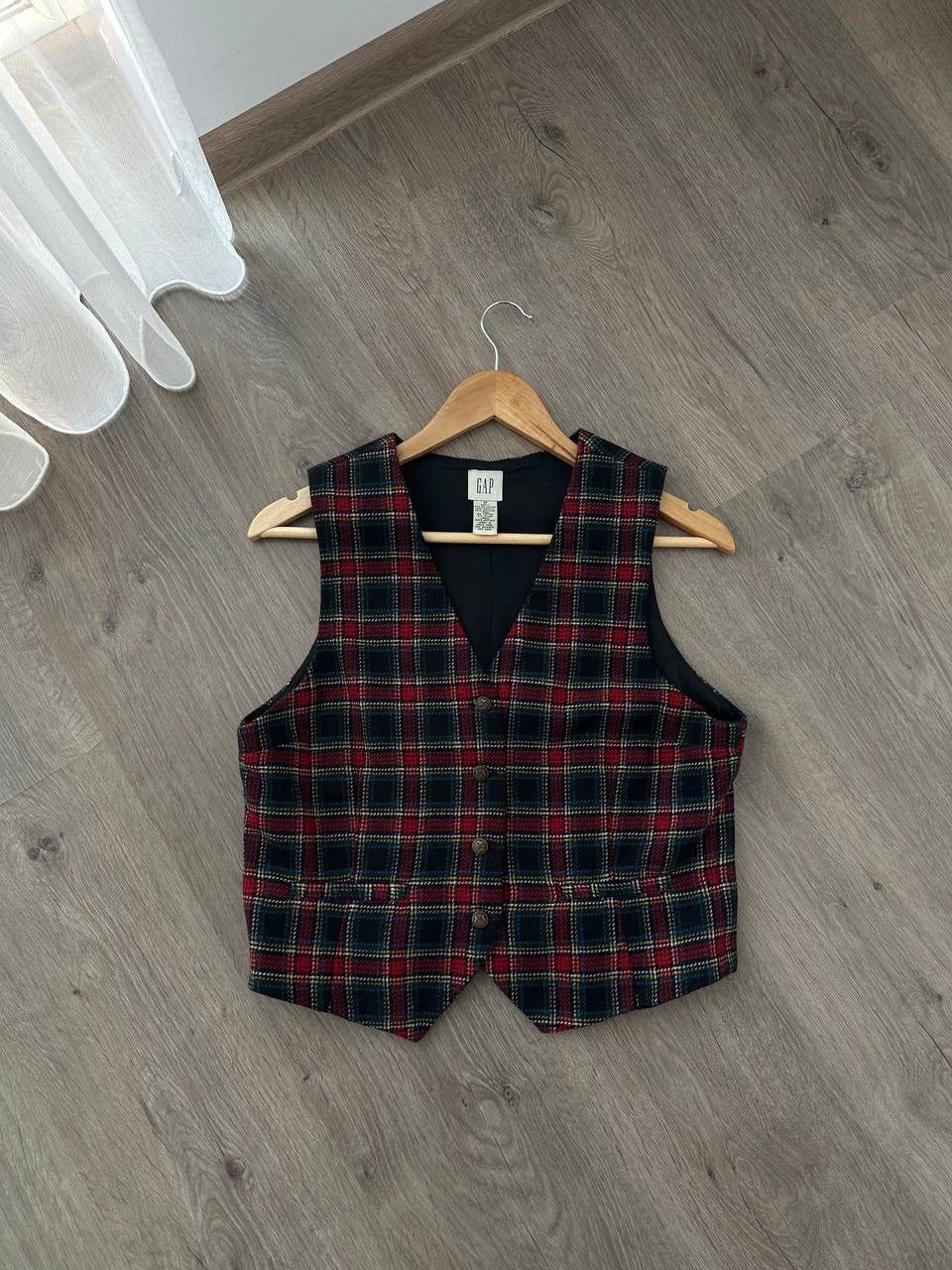 Gap × Vintage Vintage Gap Flannel Wool Waistcoat Vest Size M / US 6-8 / IT 42-44 - 2 Thumbnail