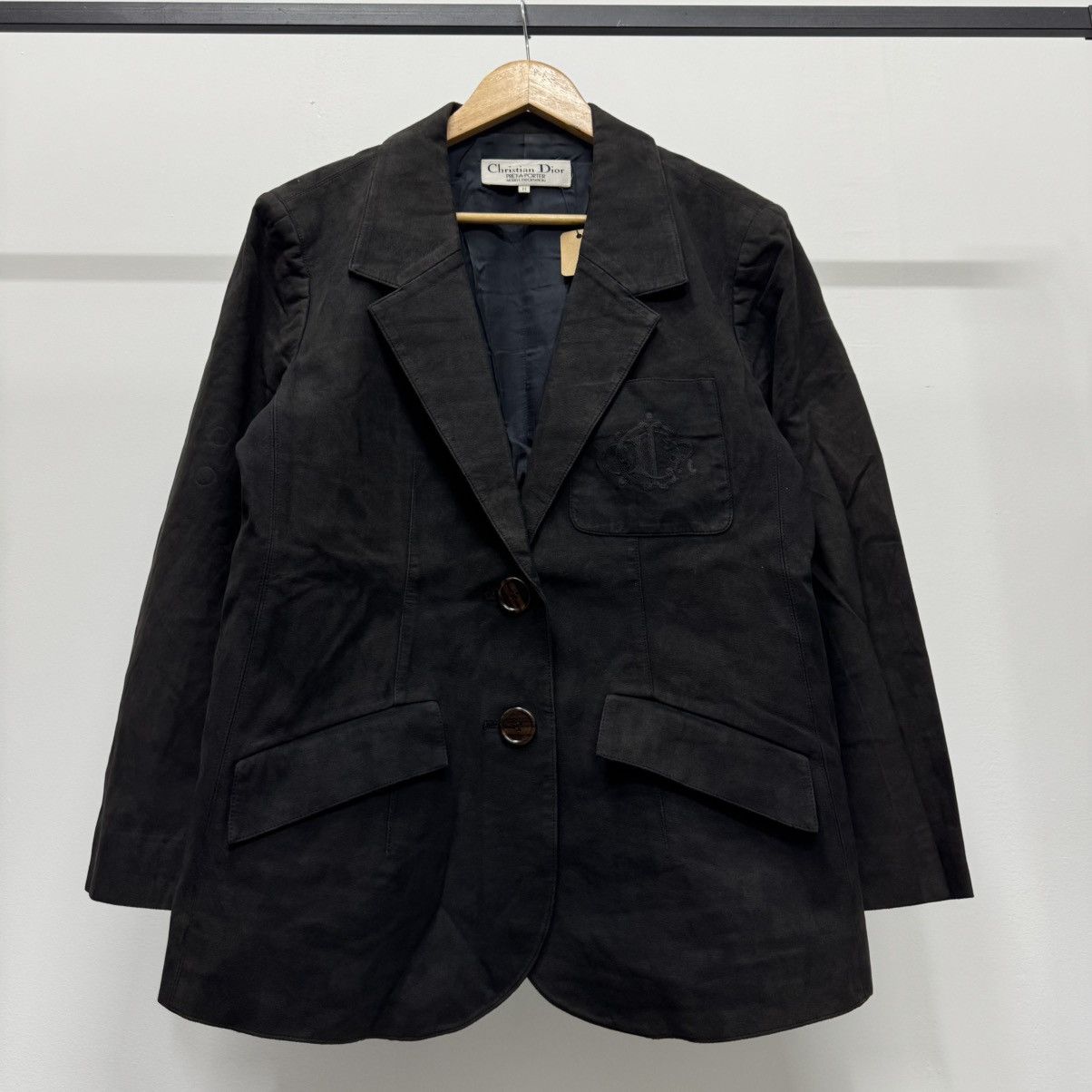 Christian Dior Monsieur Vintage Christian Dior Embroidered Logo Suede Leather Coat Size US M / EU 48-50 / 2 - 1 Thumbnail
