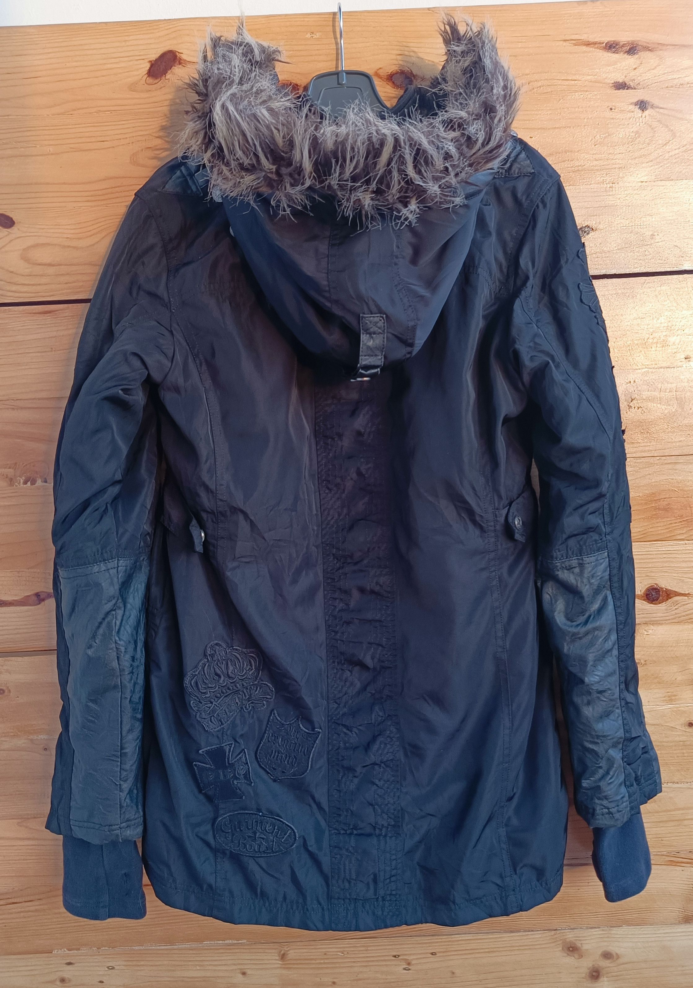 Yasuyuki Ishii Glitz LeatherxParachute BONDAGE FUR HOODED 2 ZIP GOTHIC PUNK Size US M / EU 48-50 / 2 - 15 Thumbnail