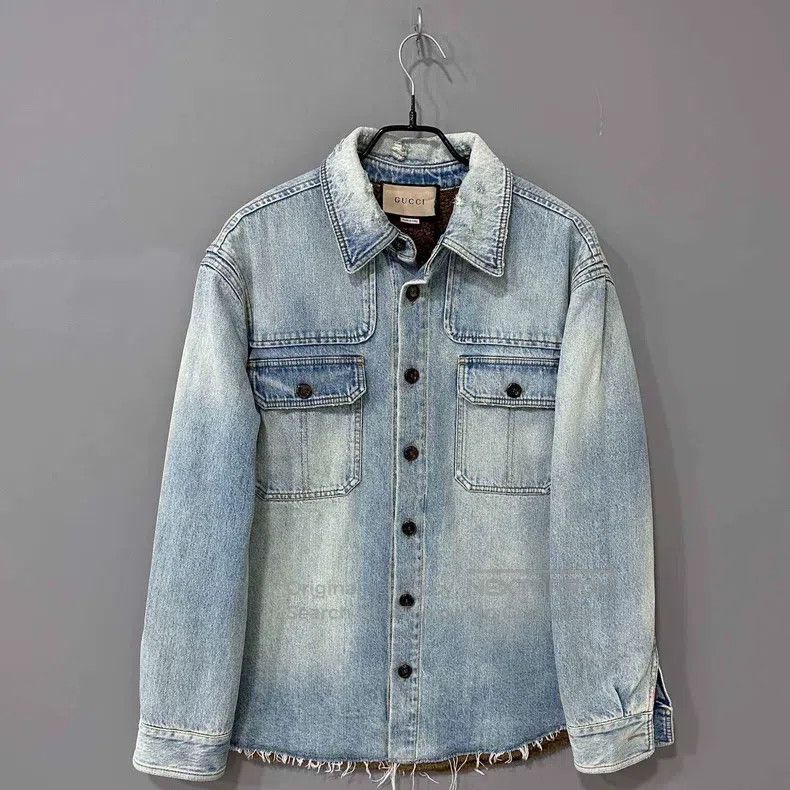 Gucci Gucci New letter print plush denim jacket Size US S / EU 44-46 / 1 - 1 Thumbnail