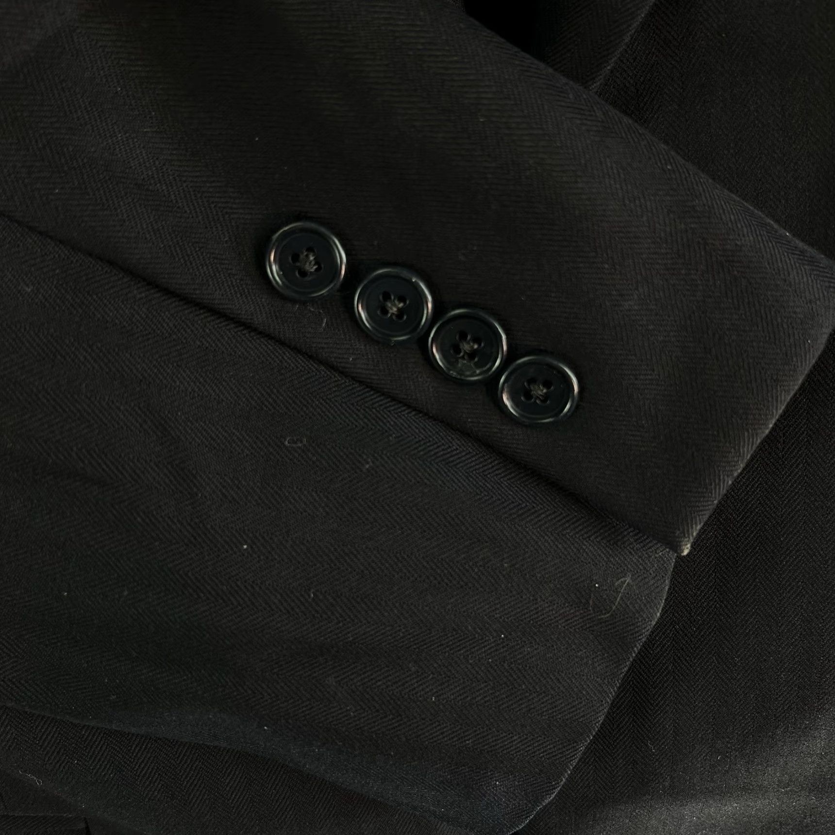 Brooks Brothers Brooks Brothers Saxon Madison Single Breasted Wool Suit Blazer Mens 43R Black Size 46R - 4 Thumbnail