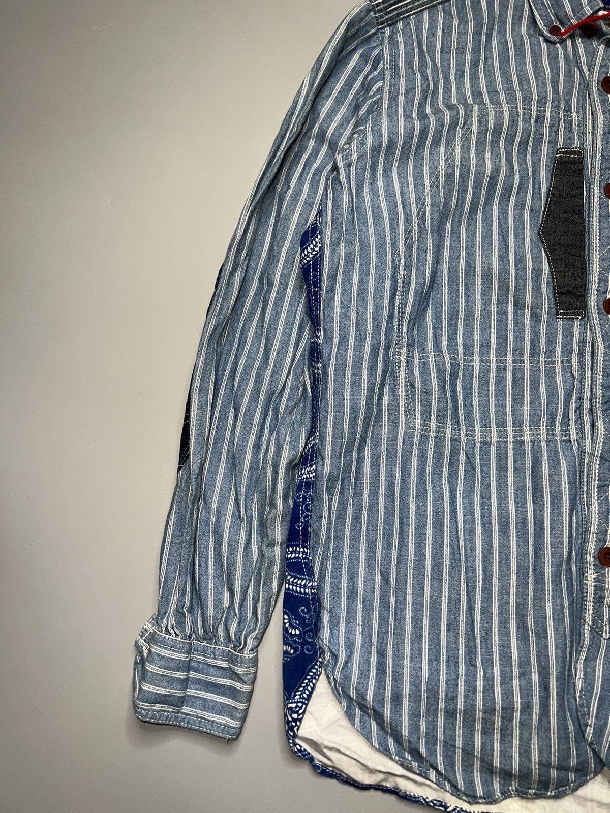 Comme des Garcons Junya Watanabe S/S 15 denim patchwork shirt Size US XS / EU 42 / 0 - 4 Thumbnail