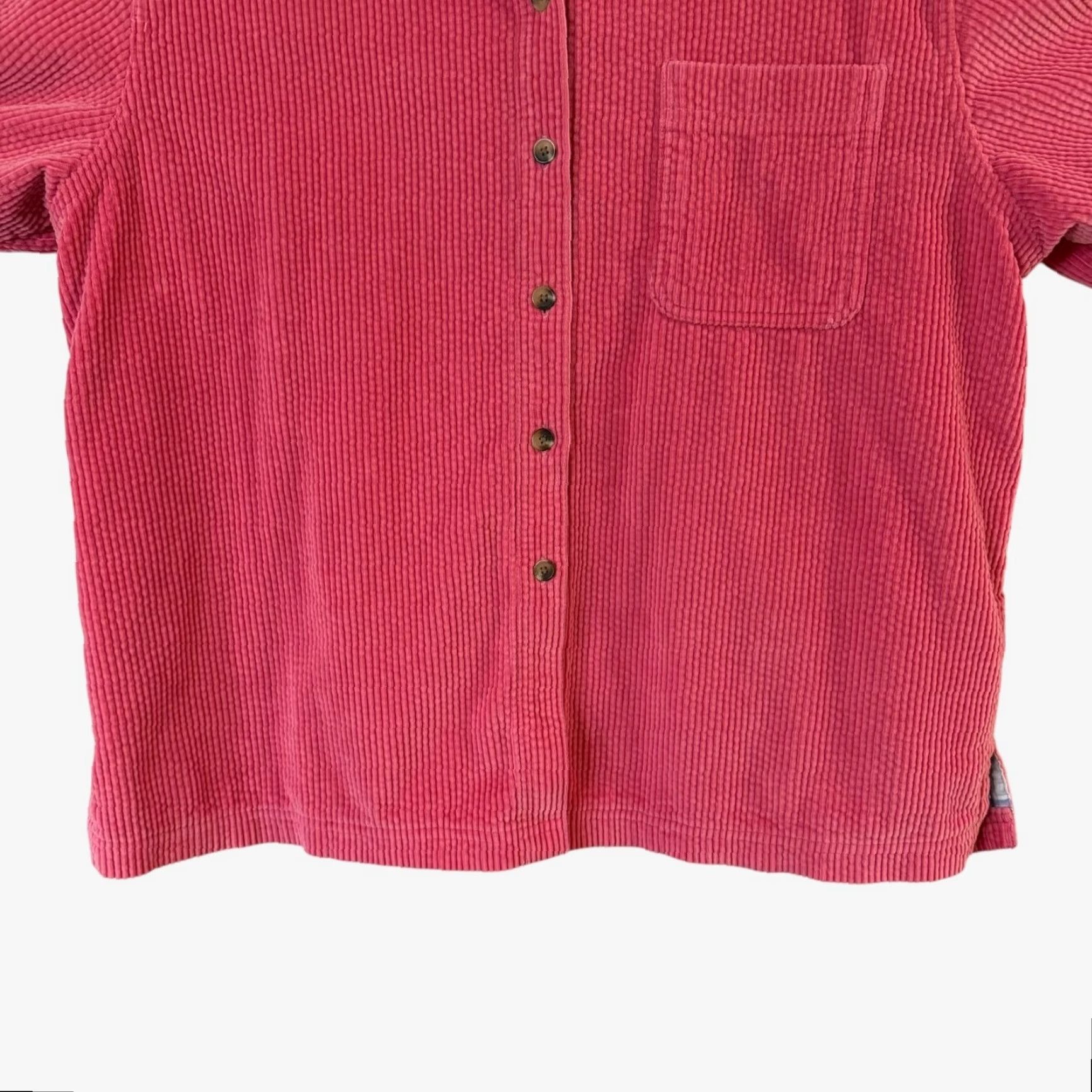 Vintage L.L. Bean Corduroy Shirt Jacket Pink Women's XL Petite Shacket Button-Up Lined Flannel Pockets Corduroy Shacket Womens Small to XL Size XL / US 12-14 / IT 48-50 - 6 Thumbnail