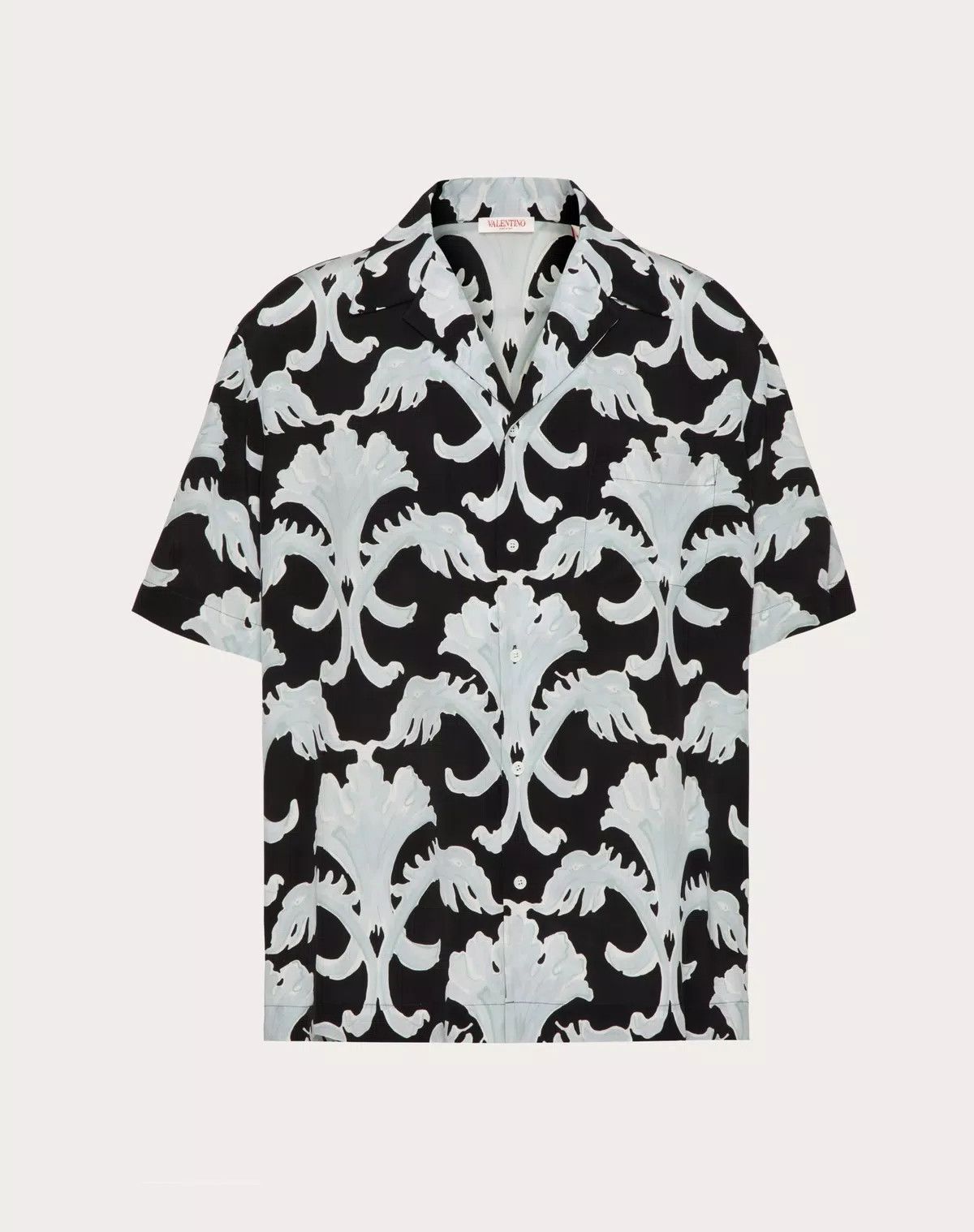 Valentino oc11z0725 Silk Bowling Shirt in Black/White Size US L / EU 52-54 / 3 - 1 Thumbnail