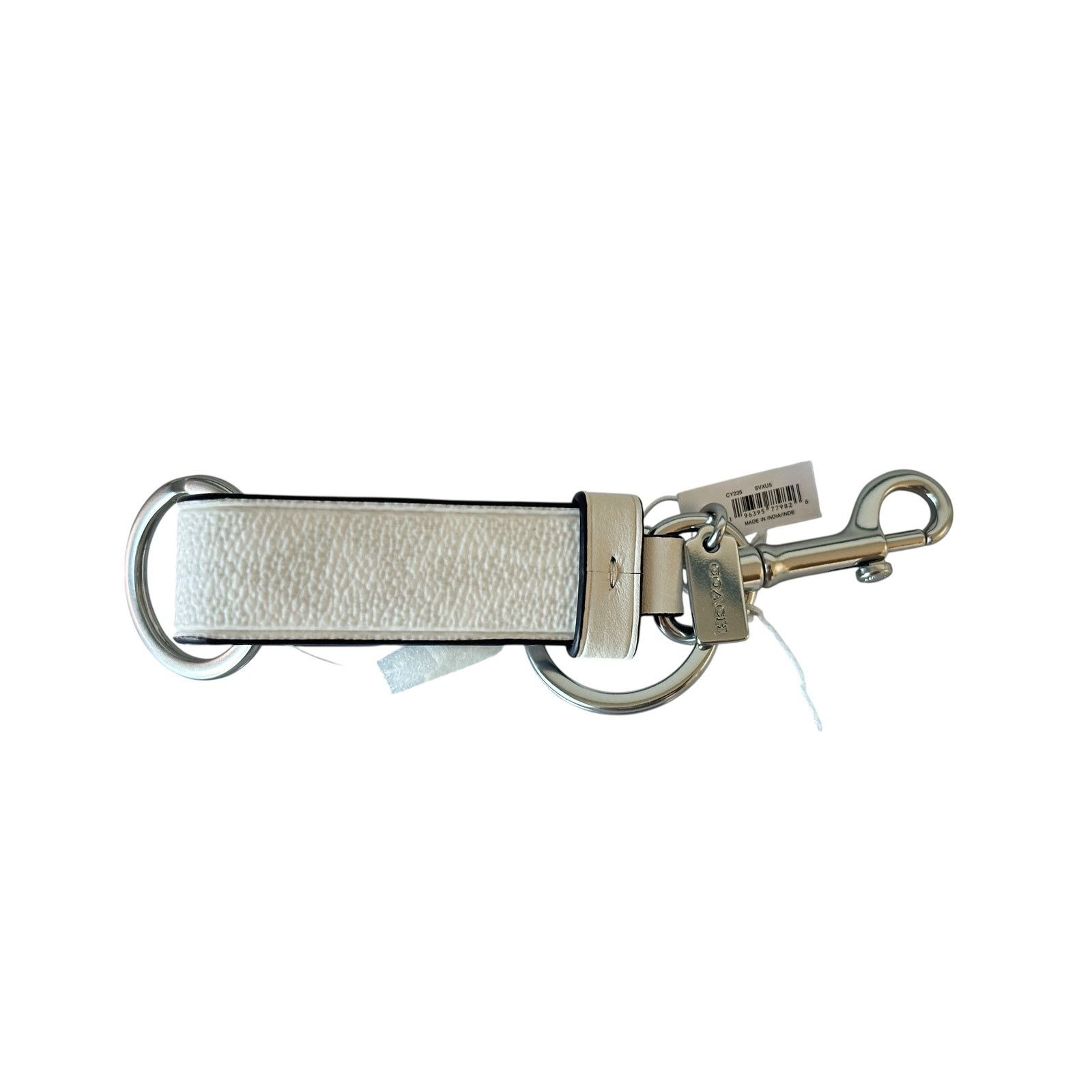 Coach Coach Trigger Snap Bag Charm In Signature Canvas in Chalk Size ONE SIZE - 12 Thumbnail