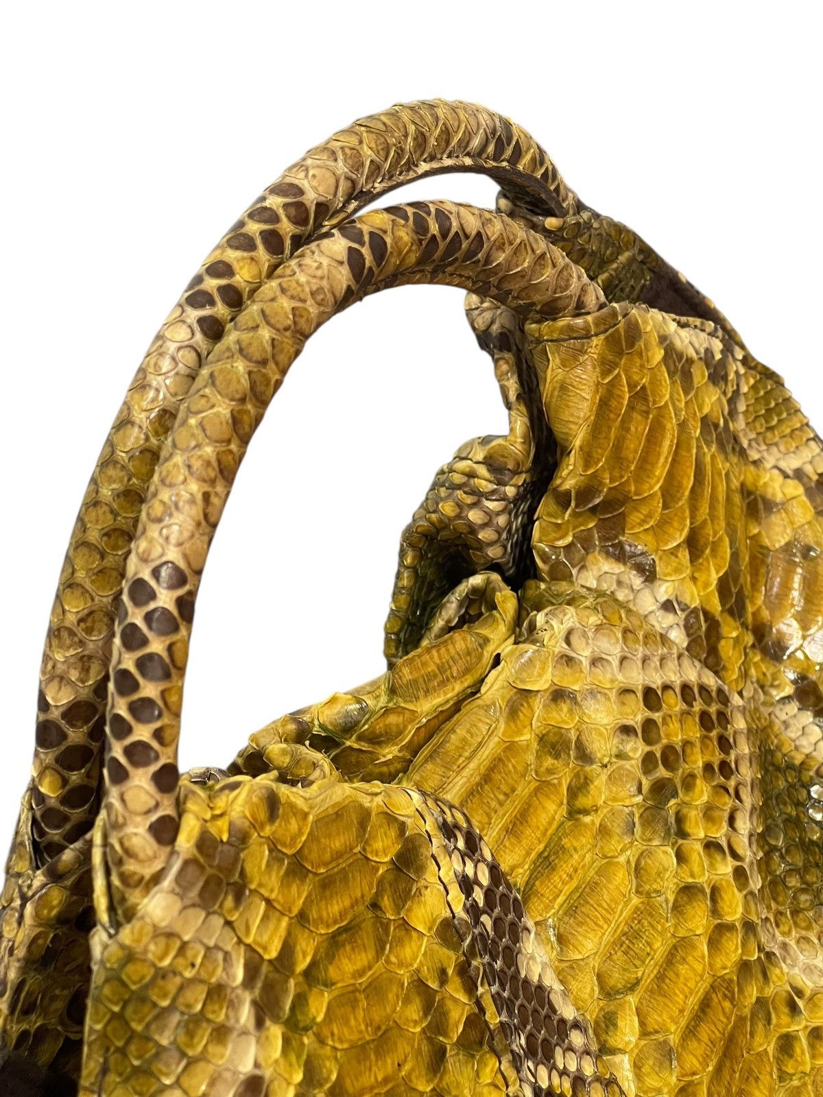 Genuine Leather Full Leather Python Elena Girardi Handmade Hobo Bag 2🟩2 Size ONE SIZE - 14 Thumbnail