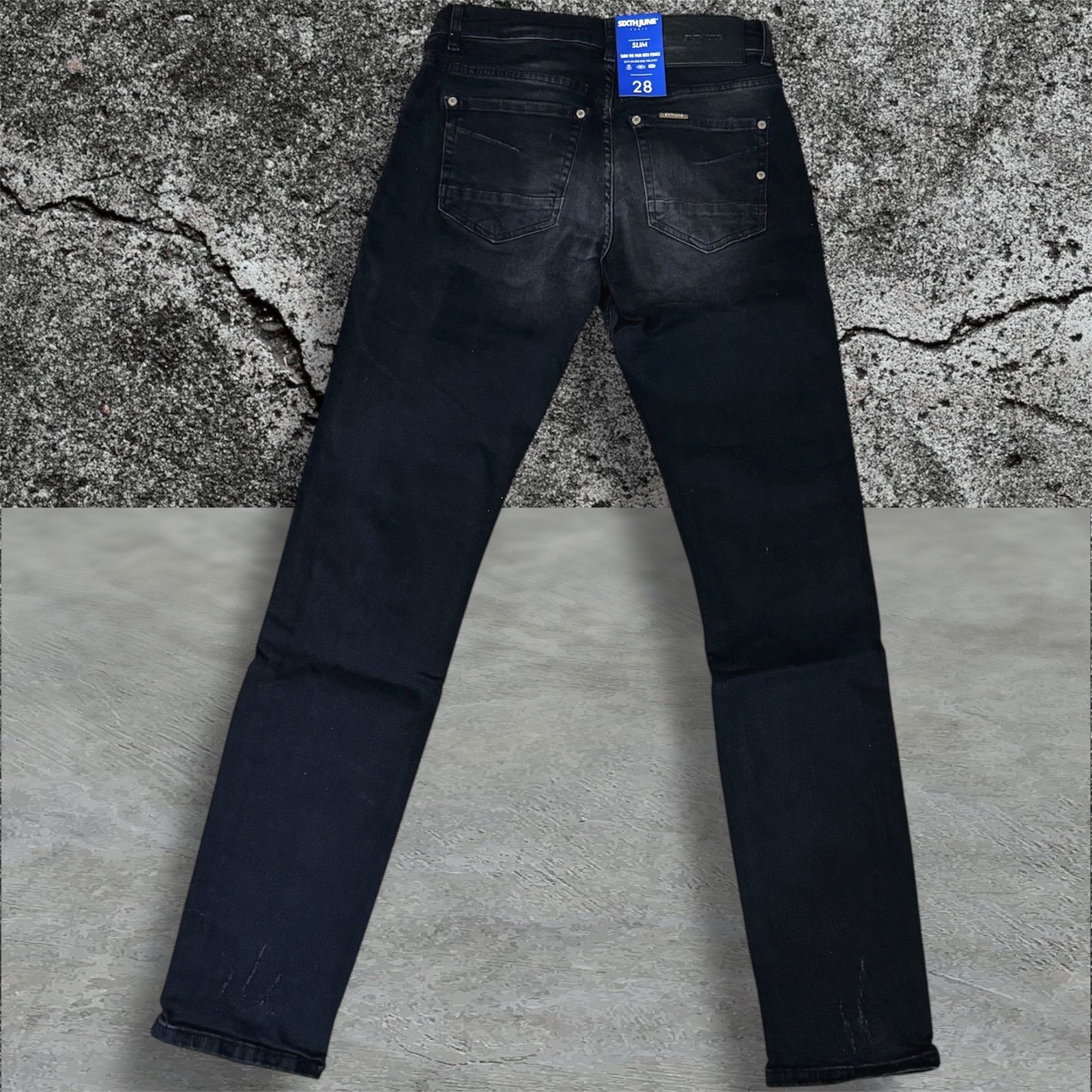 Sixth June Paris •NWT• Sixth June Paris Destressed Black Demin • Mens Size 28 Size 28" / US 6 / IT 42 - 3 Thumbnail