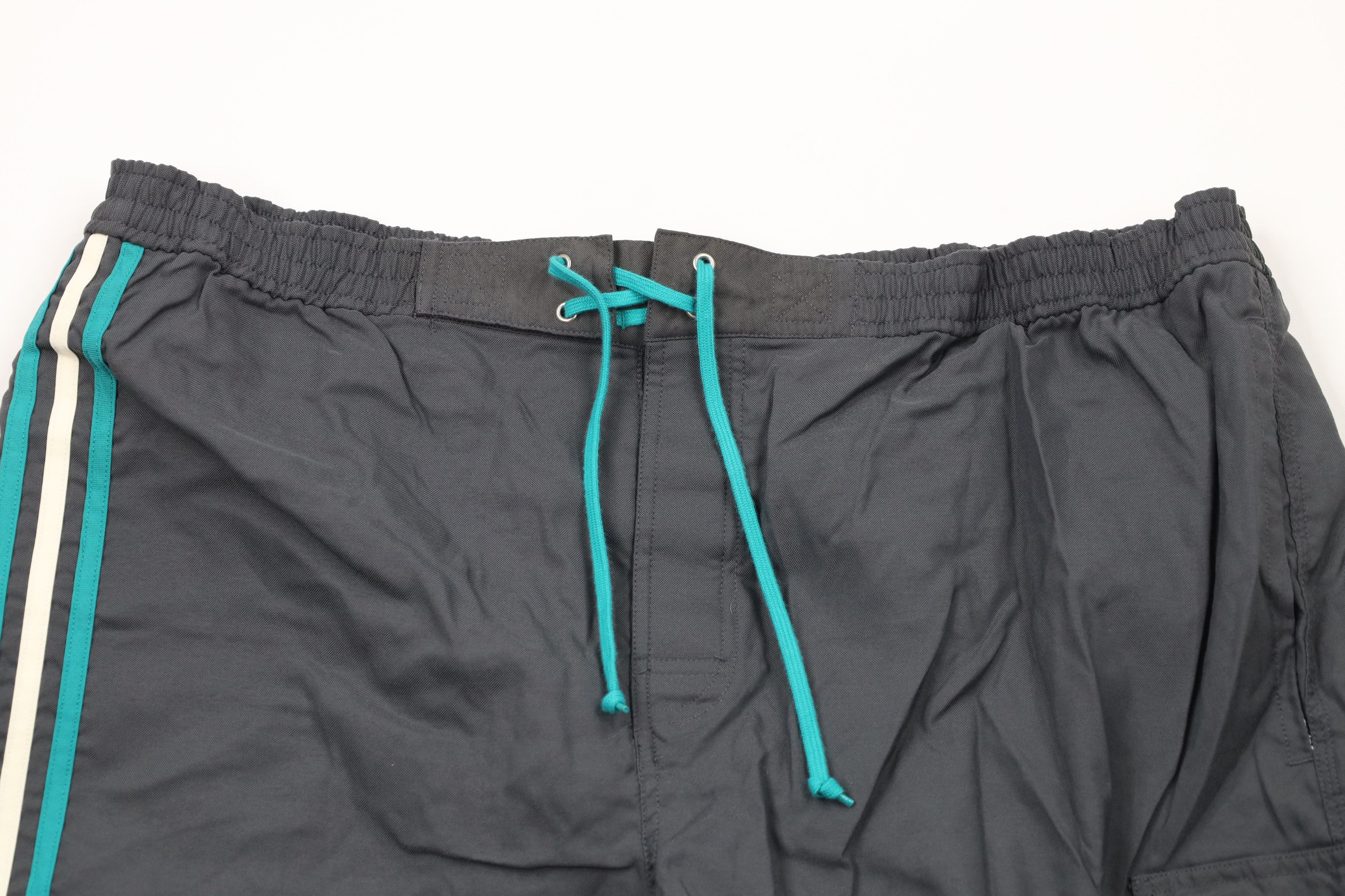 Adidas × Vintage Vintage 90s Adidas Out Striped Lined Shorts Swim Trunks Gray Size US 38 / EU 54 - 2 Thumbnail