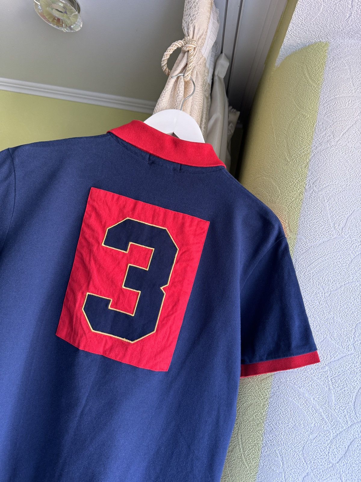 Polo Ralph Lauren Vintage Polo Ralph Lauren New York Number 3 Logo Polo Shirt Size US XL / EU 56 / 4 - 15 Thumbnail
