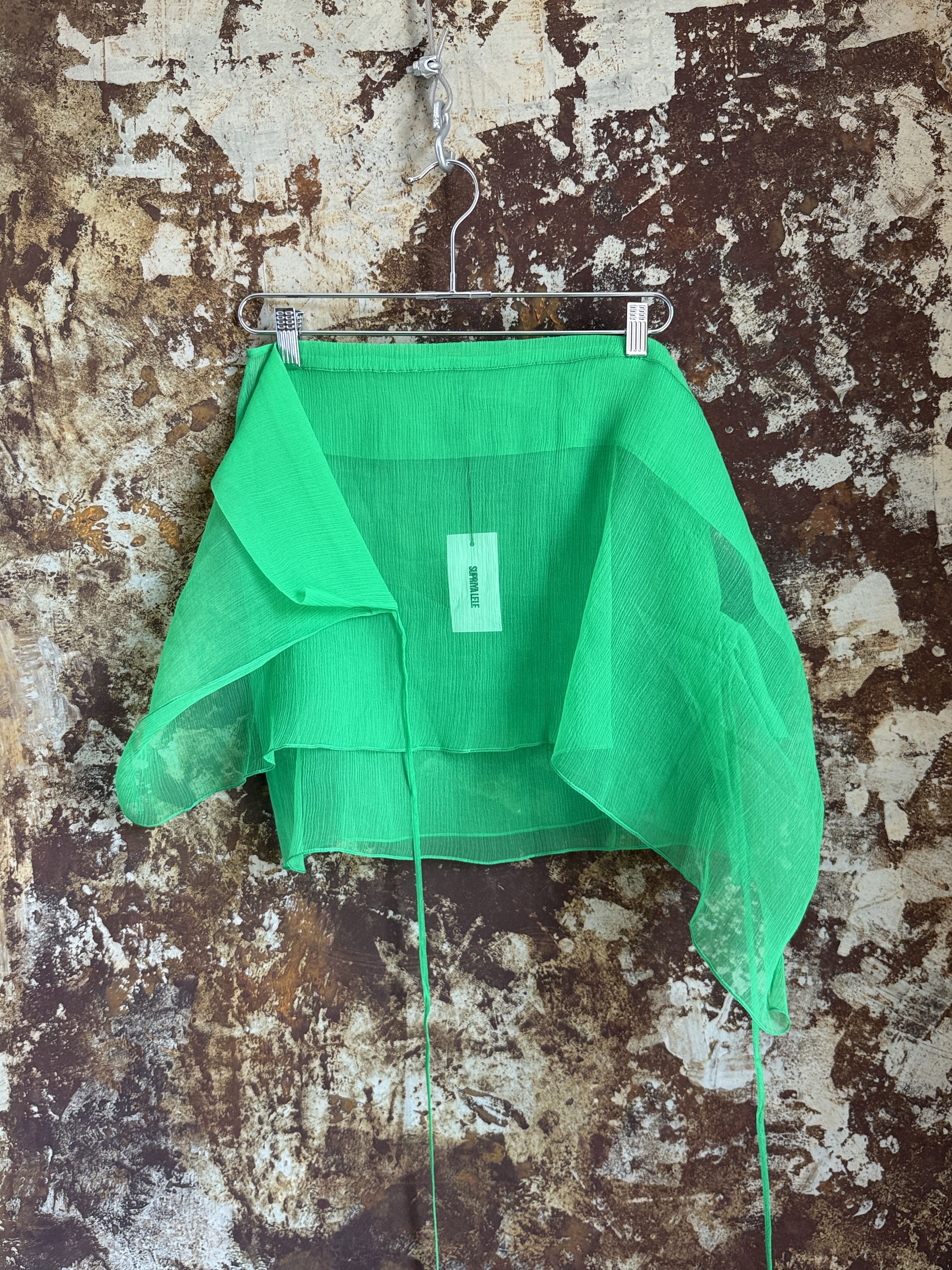 Other $530 NWT SUPRIYA LELE SILK WRAP MINI SKIRT Size 30" / US 8 / IT 44 - 6 Thumbnail