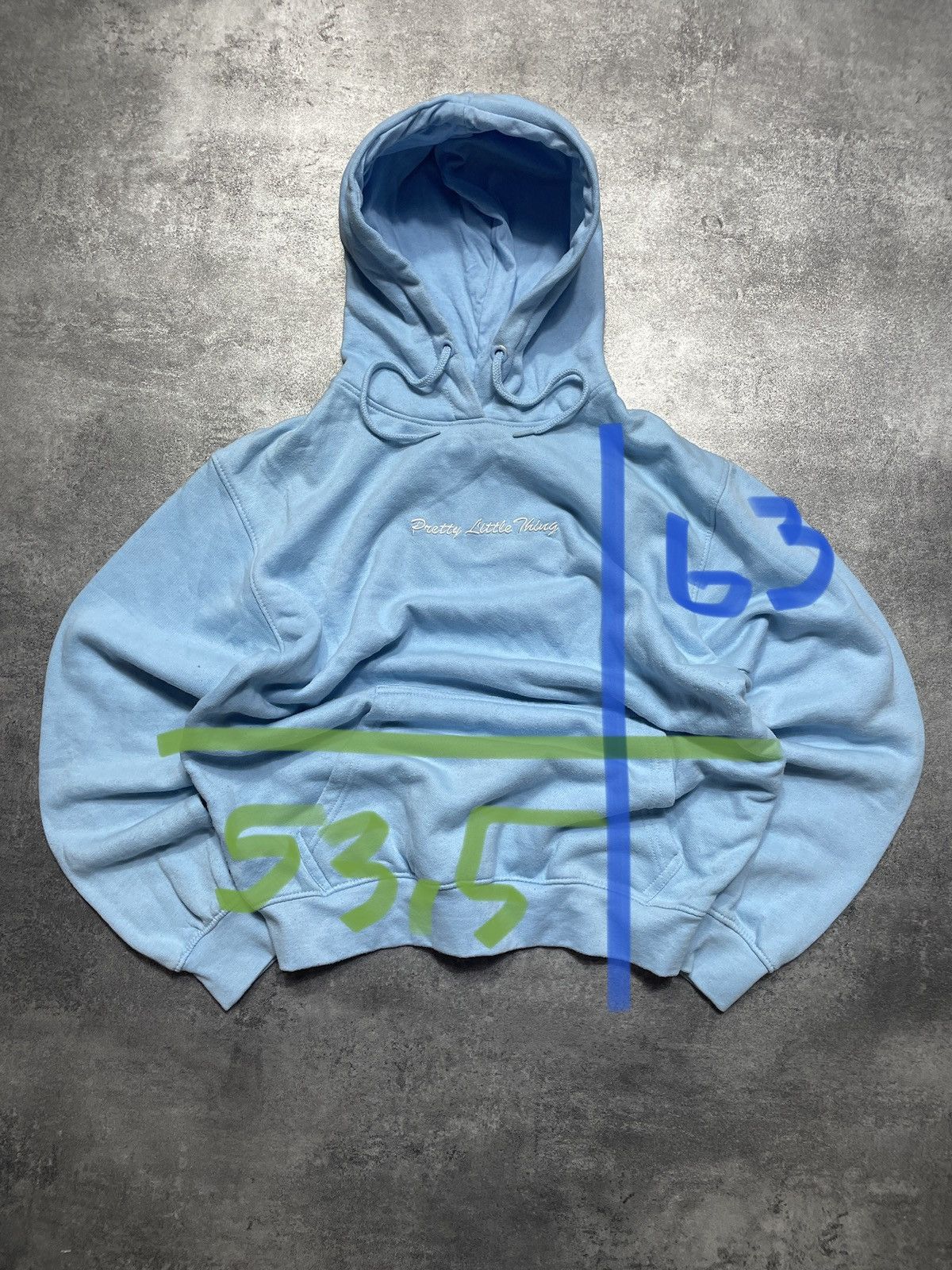 PrettyLittleThing Pretty Little Thing Hoodie Baby Blue Boxy Fit Hype Size S / US 4 / IT 40 - 10 Thumbnail