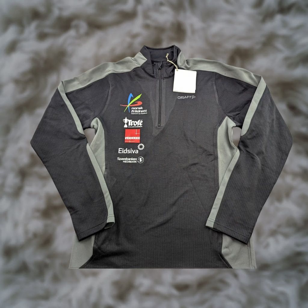 Layer 8 CRAFT Mens Ski Top 1/4 Zip Gray Fleece Mid Layer Jacket Small Mens Regular Size S Athletic Fit Quick Dry 100% Polyester Sports Size US S / EU 44-46 / 1 - 1 Thumbnail