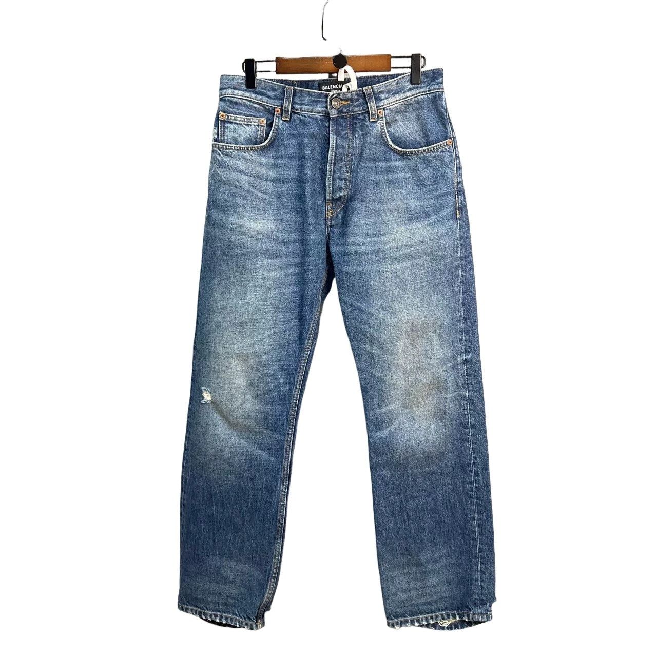 Balenciaga Balenciaga Distressed Washed Denim Jeans Size 30 Size US 30 / EU 46 - 1 Thumbnail