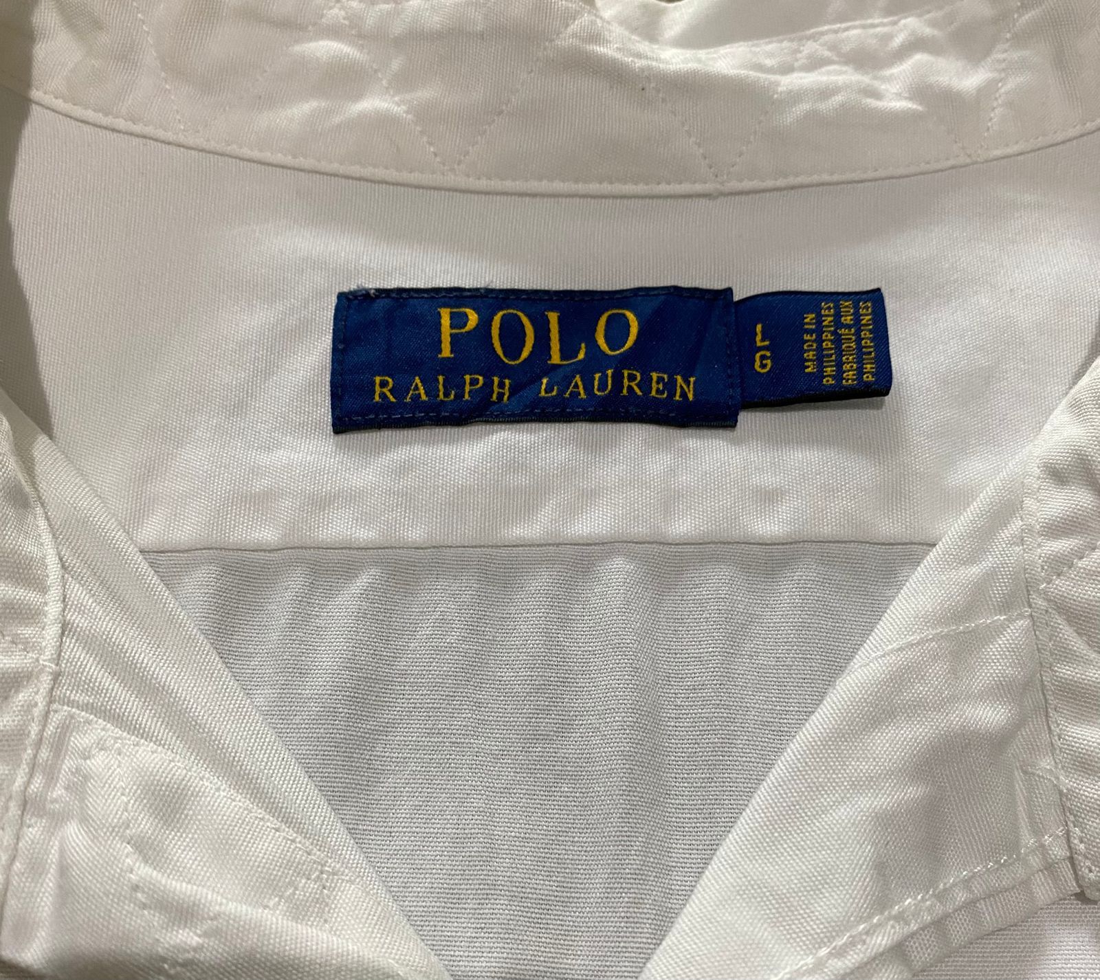 Polo Ralph Lauren × Ralph Lauren × Vintage Ralph Lauren Polo Shirt White Button Up USA American Flag RL Size US XL / EU 56 / 4 - 5 Thumbnail