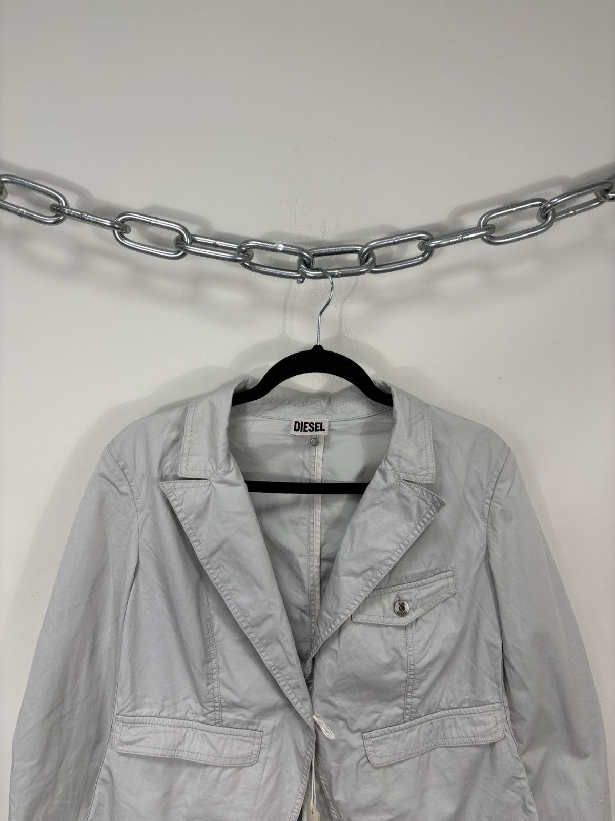 Diesel Diesel G-Velka NWT Women’s Grey Avant Garde Blazer Jacket Size L / US 10 / IT 46 - 4 Thumbnail
