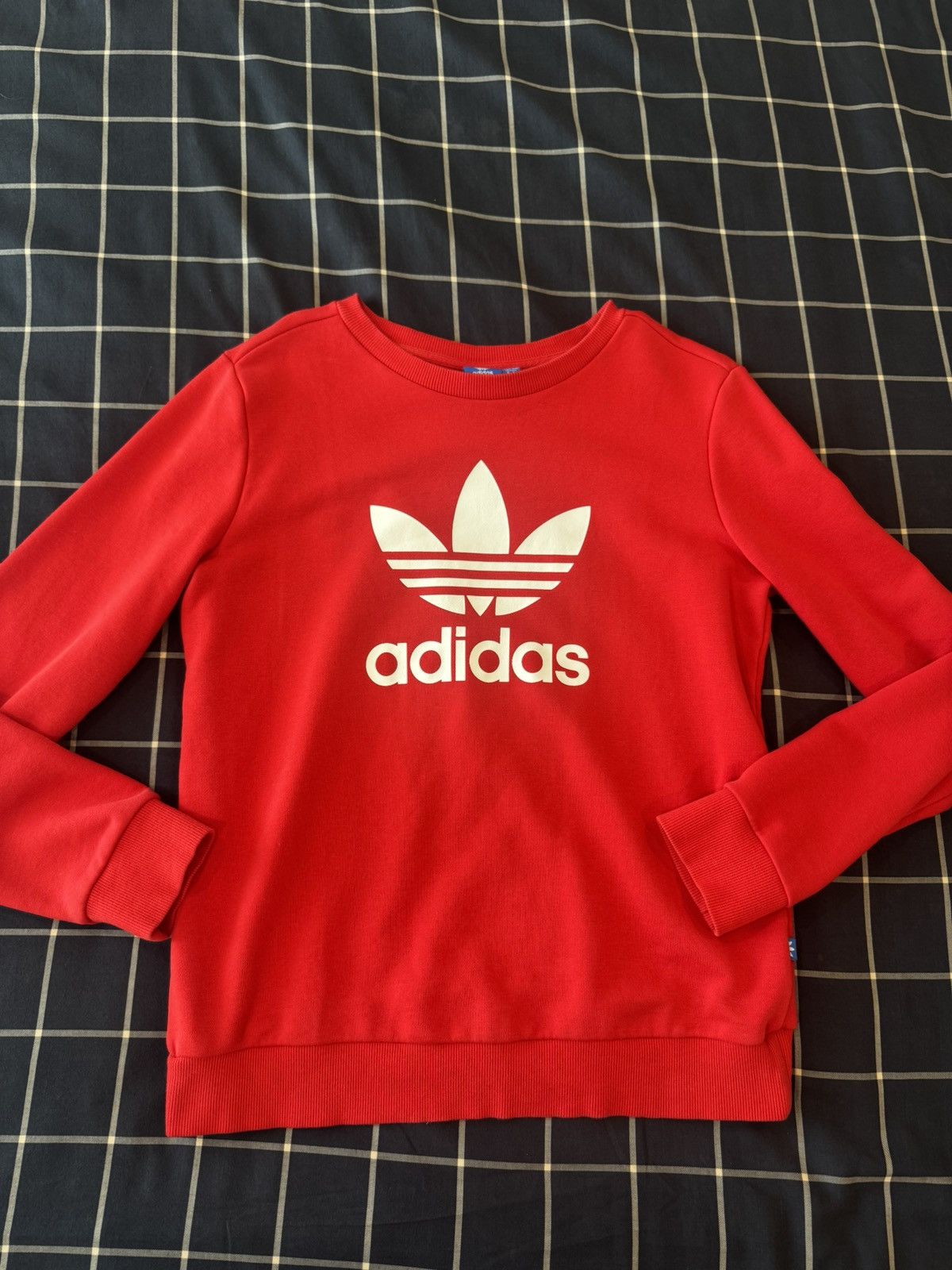 Adidas Adidas Women Sweatshirt M Red Logo Trefoil Crew Neck Size M / US 6-8 / IT 42-44 - 1 Thumbnail