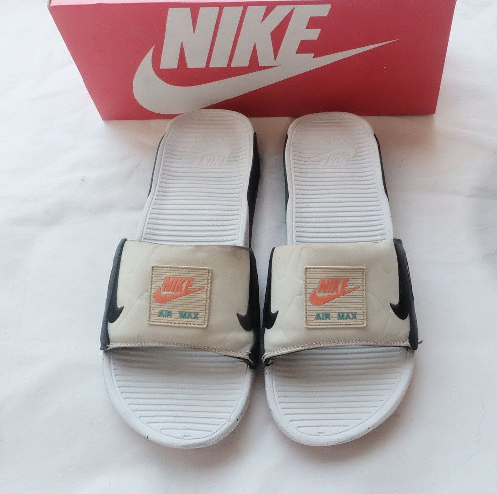 Nike Nike Air Max 90 Slide “White/Turf Orange” Size US 12 / EU 45 - 1 Thumbnail