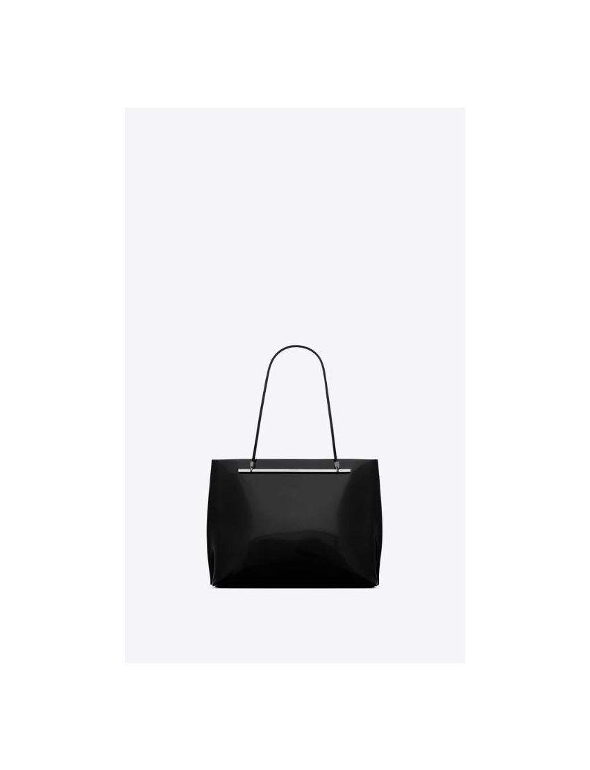Saint Laurent Paris o1s1wg111124 Size: OS / Shopping Bag Shiny Leather in Black Size ONE SIZE - 1 Thumbnail