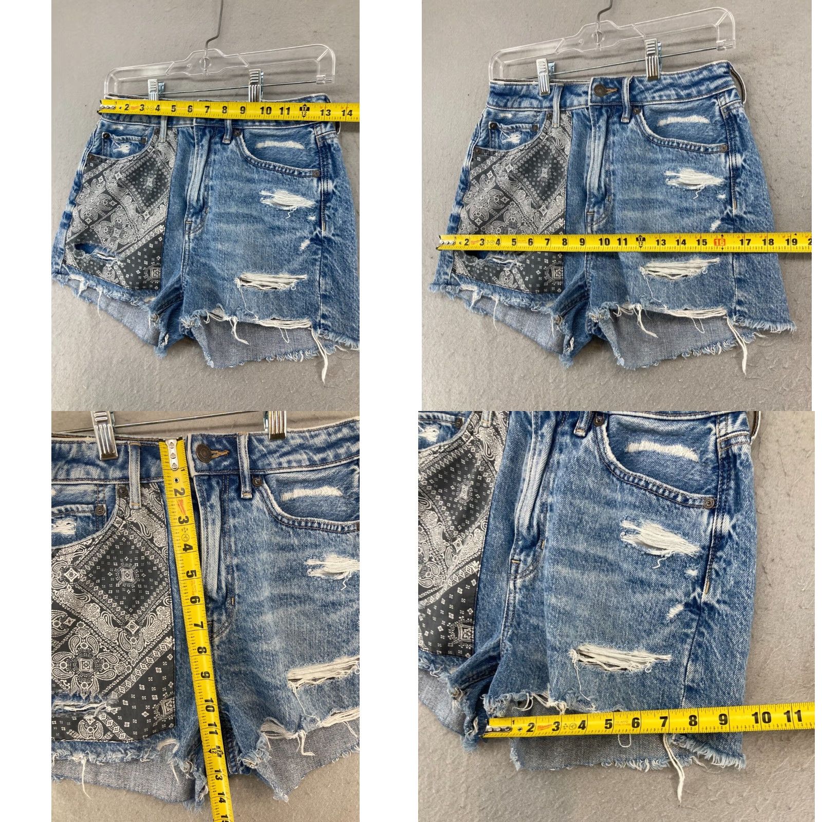 American Eagle Outfitters American Eagle Womens High Rise Boyfriend Shorts 90s Distressed Size 27" / US 4 / IT 40 - 2 Thumbnail