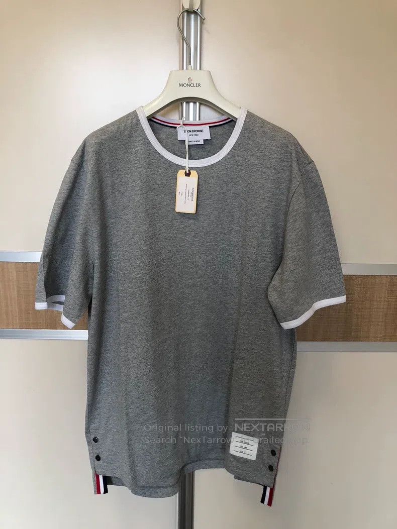 Thom Browne Thom Browne Grey short-sleeved t-shirt Size US XL / EU 56 / 4 - 1 Thumbnail