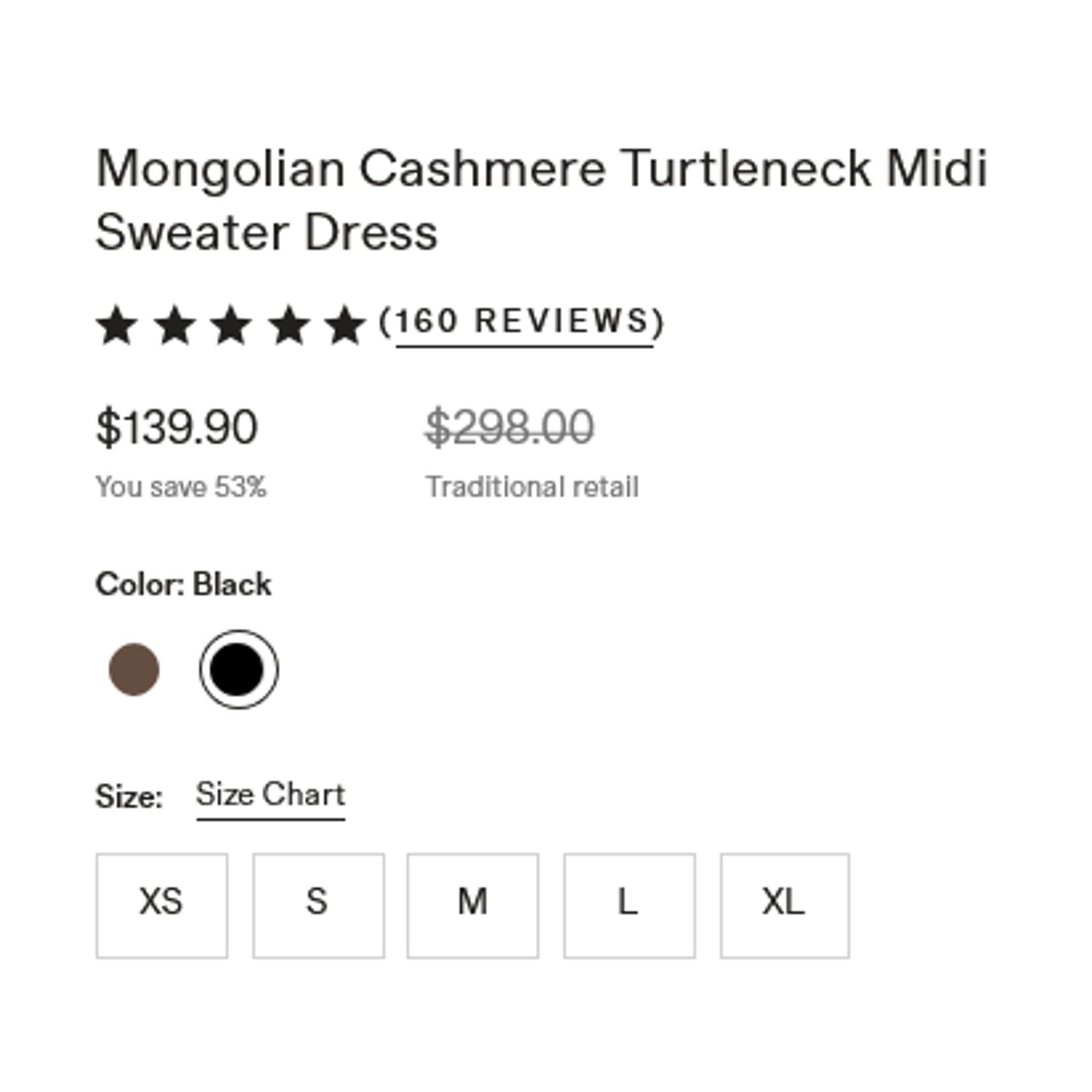 Quince Quince Cashmere Turtleneck Midi Sweater Dress NWT Size M Size M / US 6-8 / IT 42-44 - 7 Thumbnail