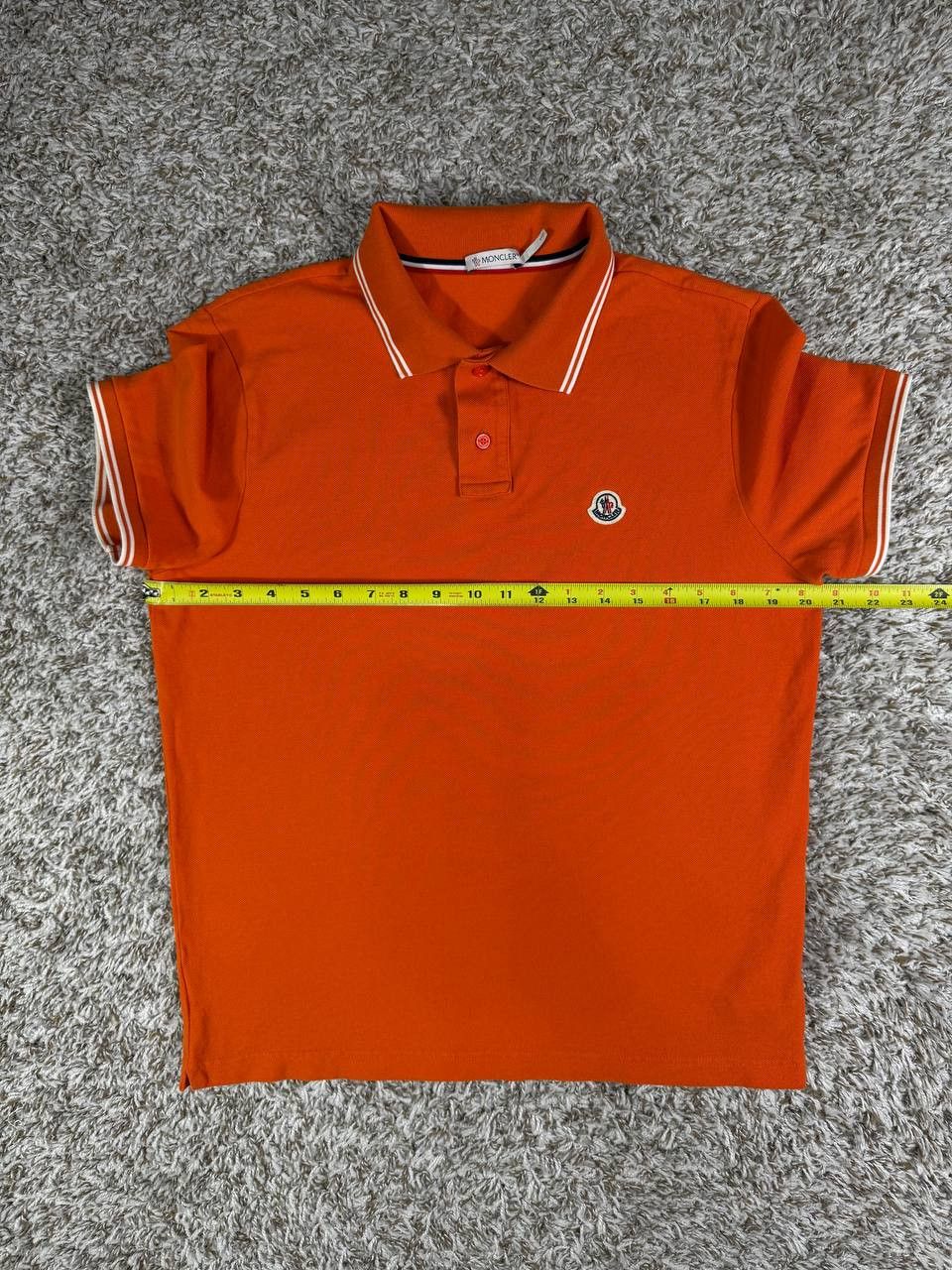 Moncler Moncler Classic Logo Orange Polo Shirt Size US M / EU 48-50 / 2 - 5 Thumbnail