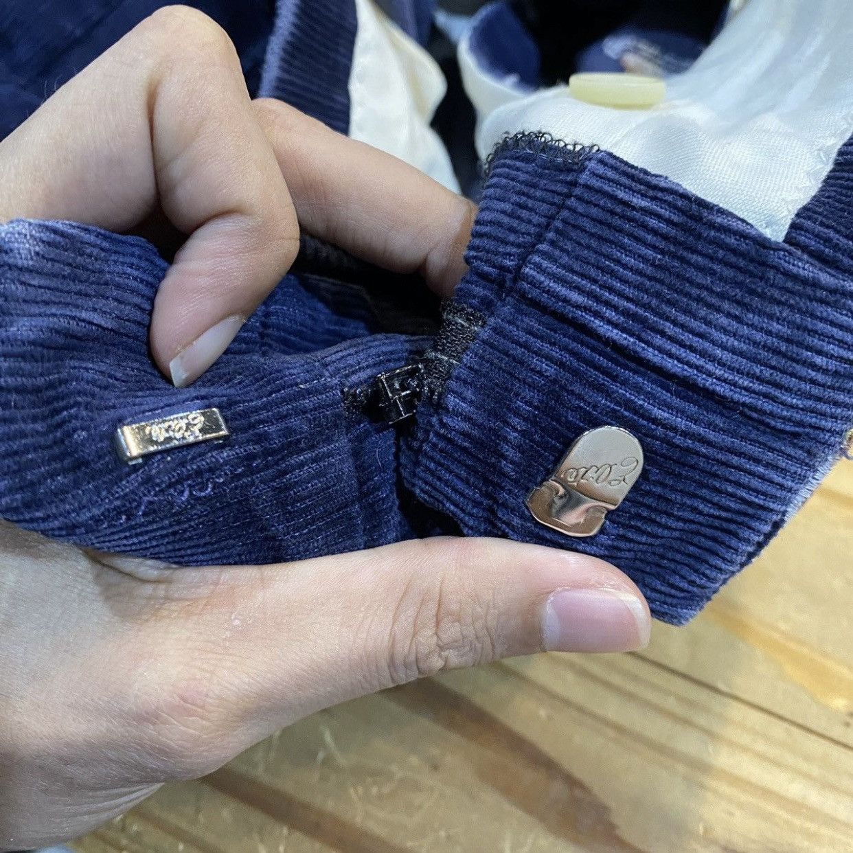 Other Asher Embroidered Corduroy Pants – Navy Duck Pattern Size US 38 / EU 54 - 8 Thumbnail