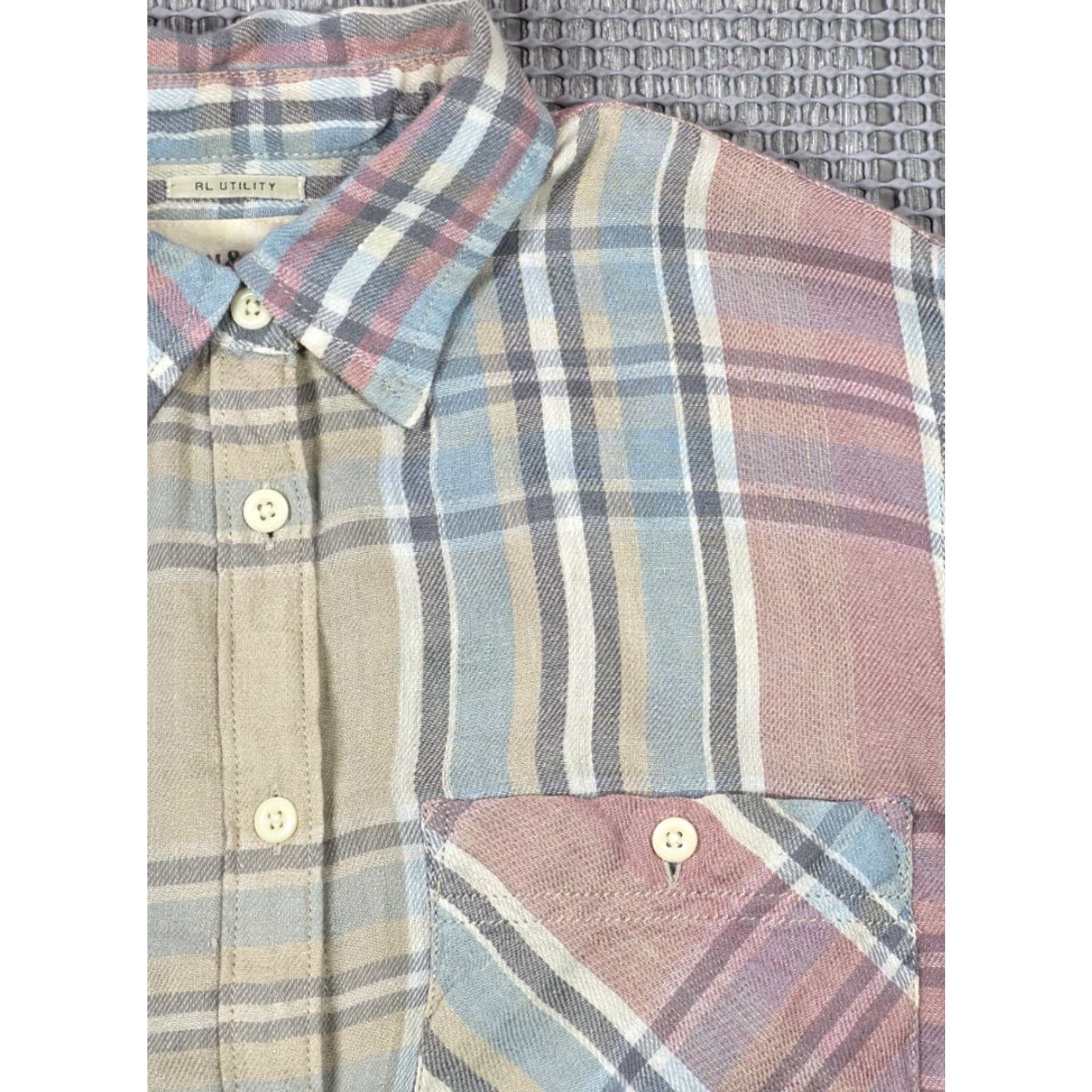 Ralph Lauren VINTAGE Denim & Supply Ralph Lauren RL Utility plaid Linen Cotton Flannel Shirt Women M Size L / US 10 / IT 46 - 4 Thumbnail