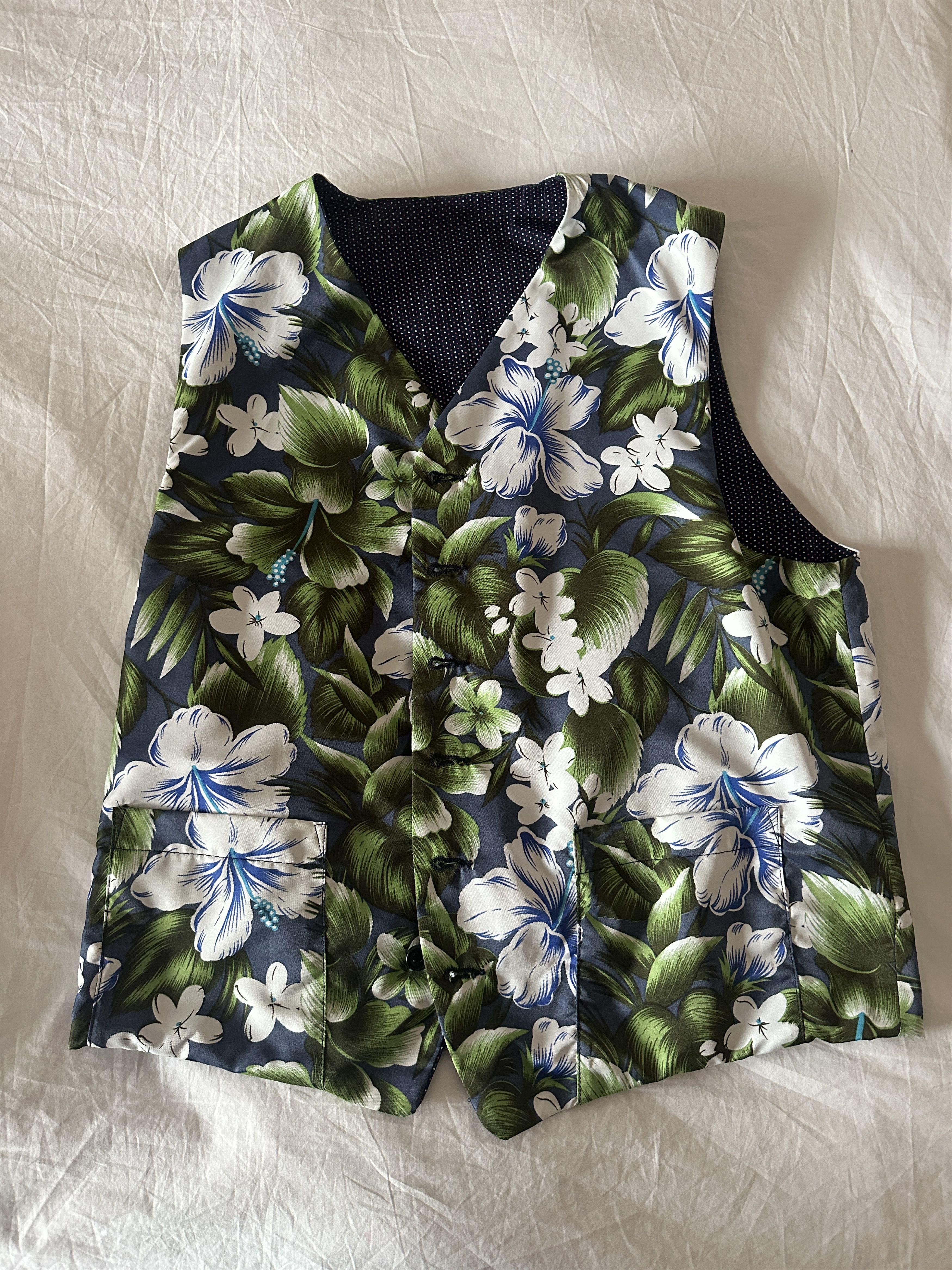Engineered Garments Floral Reversible Waistcoat Size 38R - 1 Thumbnail
