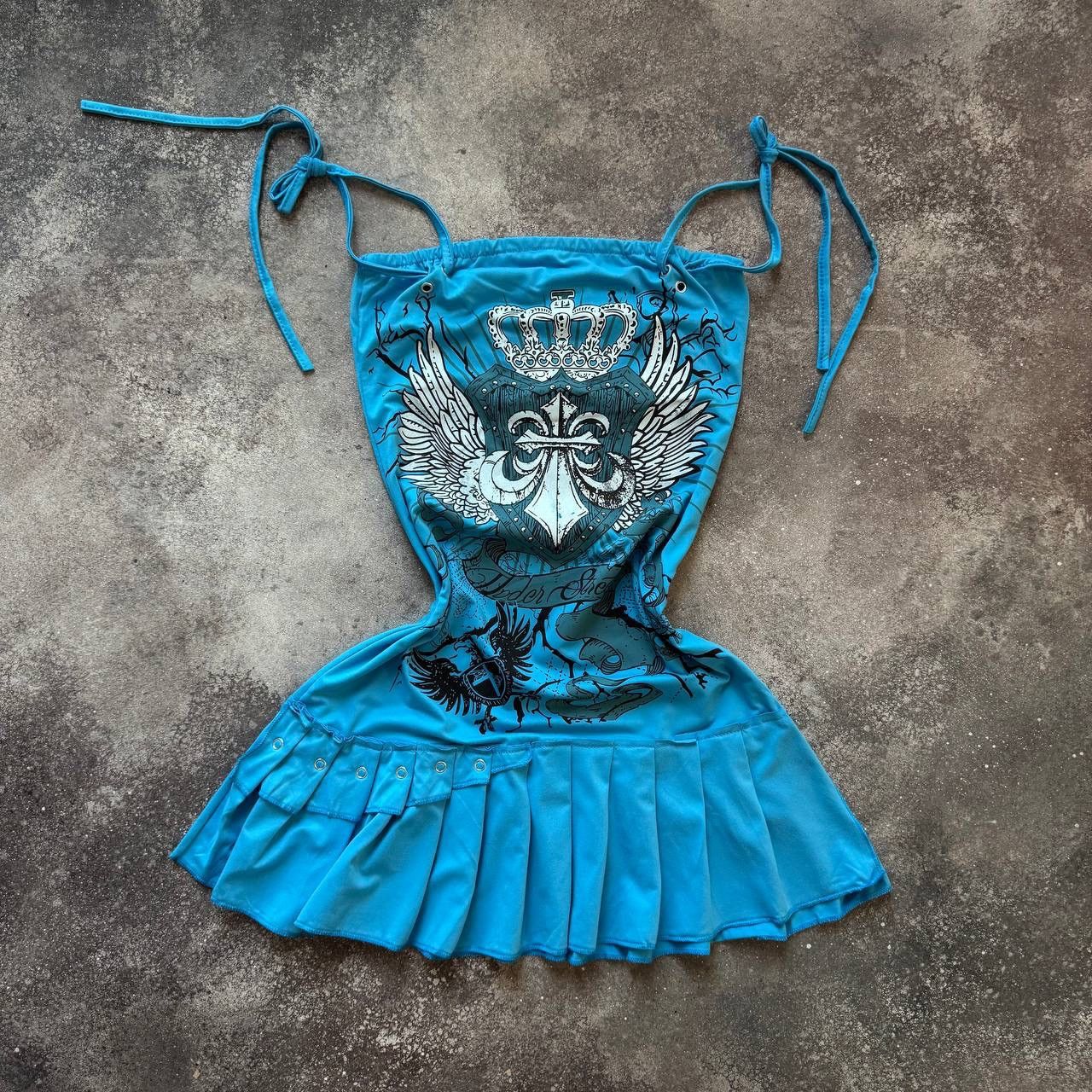 20471120 Amazing Y2K Vintage Gothic Punk Mini Dress Size M / US 6-8 / IT 42-44 - 1 Thumbnail