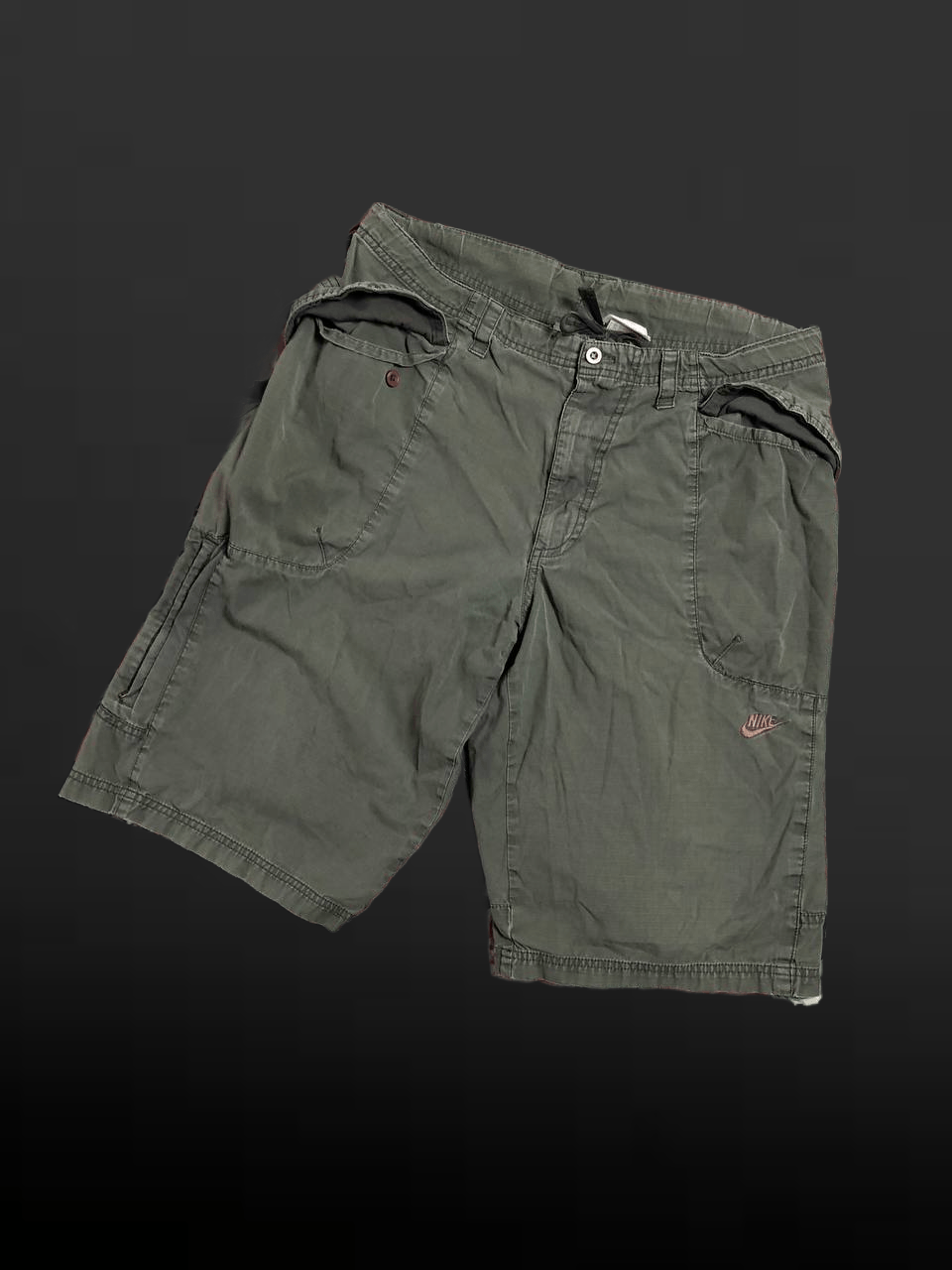 Nike VINTAGE Nike CARGO Shorts Vintage Dark-Green Size US 34 / EU 50 - 1 Thumbnail