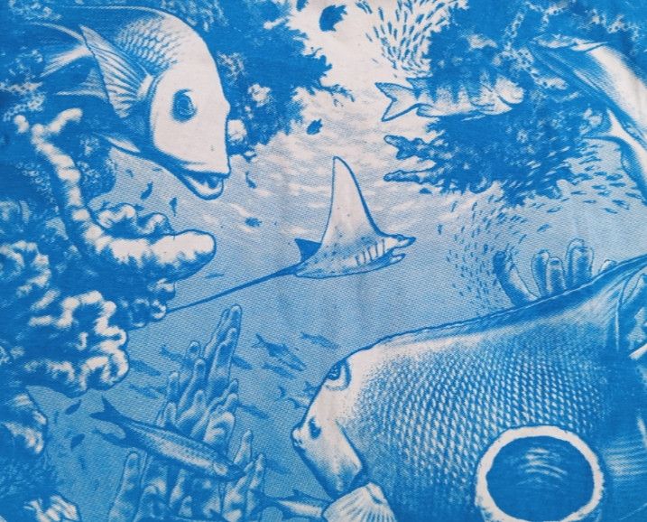 Vintage VTG Wildlife Fish AOP tshirt 🐡🤿 Fullprint Hawaii Habitat Size US S / EU 44-46 / 1 - 2 Thumbnail
