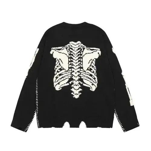 Japanese Brand High-Street Skeleton Bone Vintage Knitted Sweater Size US M / EU 48-50 / 2 - 2 Thumbnail