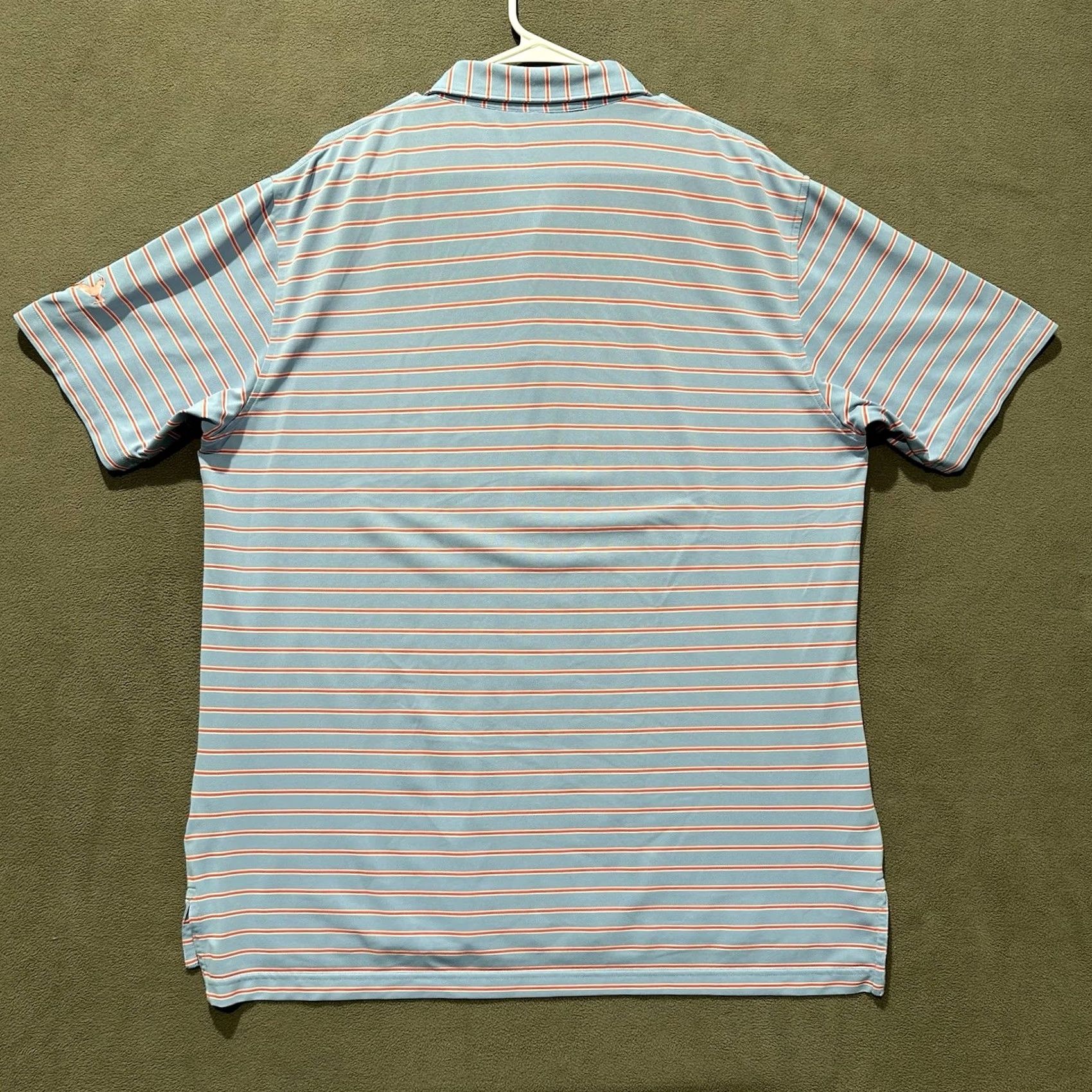 Peter Millar Peter Millar Summer Comfort Shirt Large Blue Pink Striped Golf Polo GUC Size US L / EU 52-54 / 3 - 2 Thumbnail