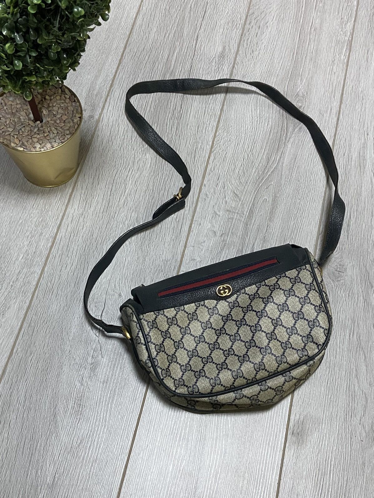 GUCCI｜CROSSBAGS (752591 FACFW 8920) Gucci GUCCI BAG CROSSBODY LEATHER MONOGRAM LOGO 752591 FACFW