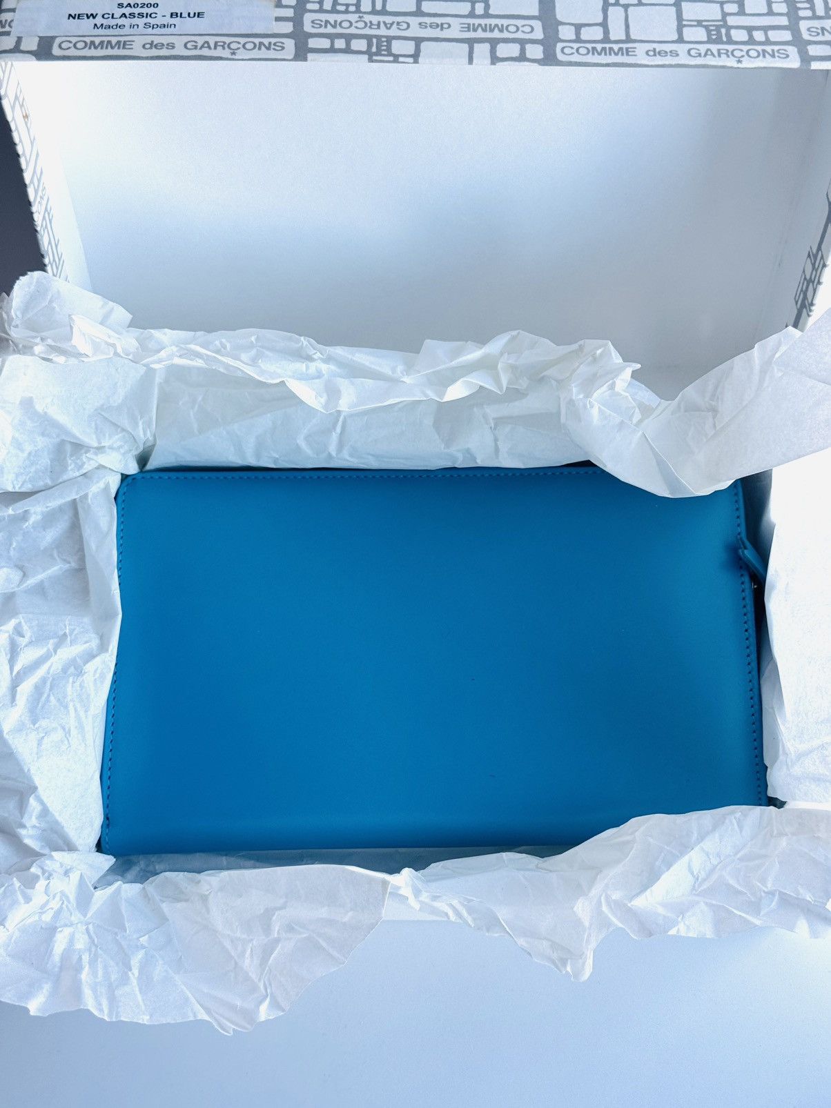 Comme des Garcons × Japanese Brand New Large Comme des Garcons zip continental wallet blue CDG Size ONE SIZE - 3 Thumbnail