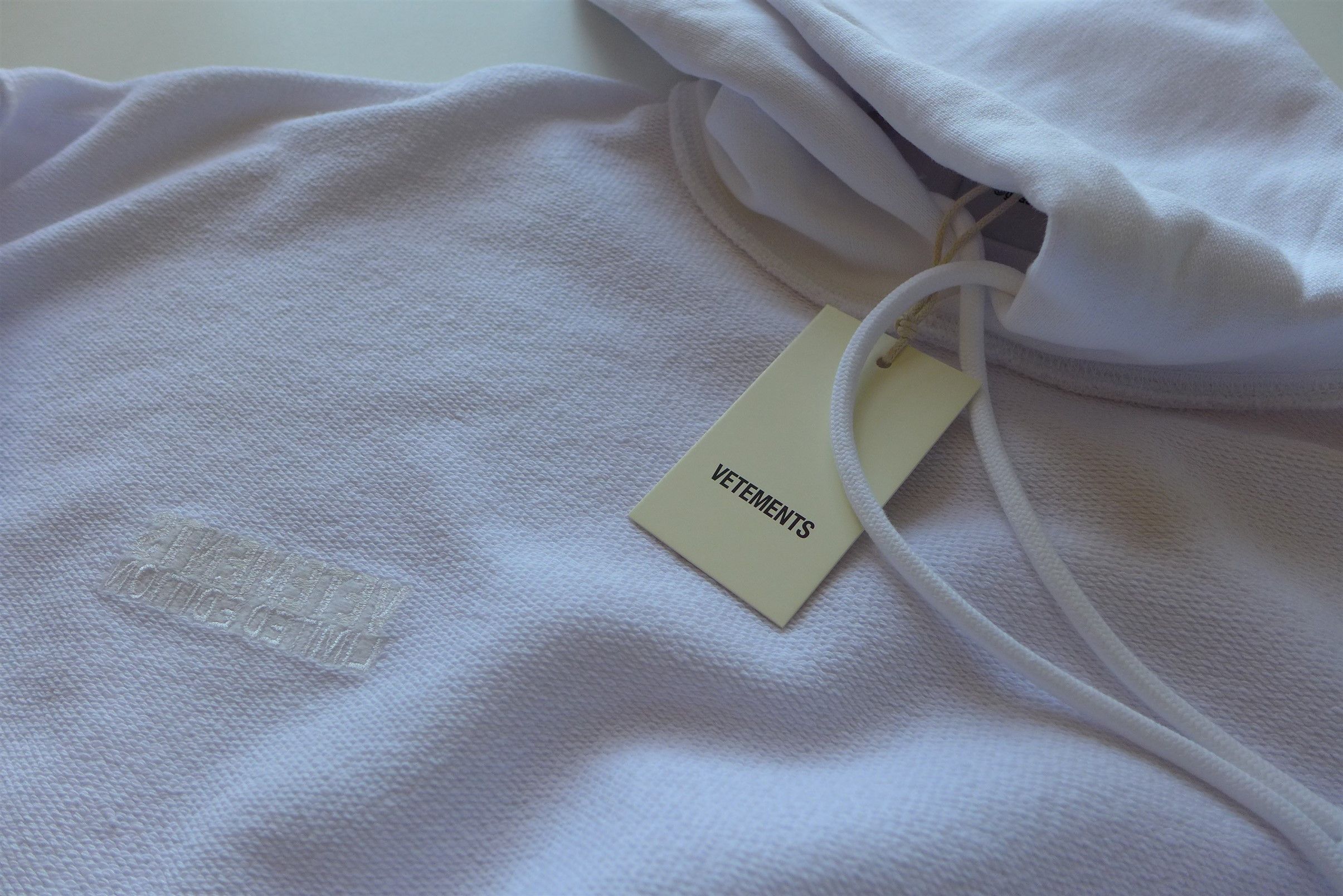 Vetements Vetements Inside-Out Hoodie - White Cotton Size US S / EU 44-46 / 1 - 11 Thumbnail