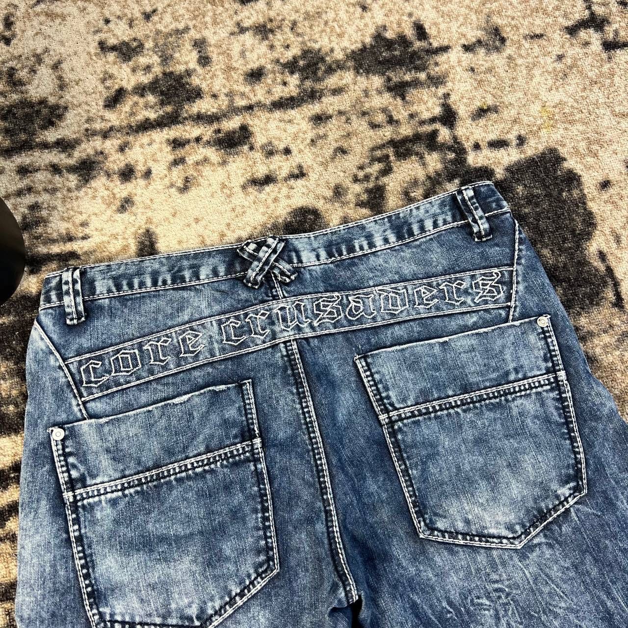 Japanese Brand Avant Garde Y2K Style Blue Washed Denim Jeans Size US 36 / EU 52 - 4 Thumbnail